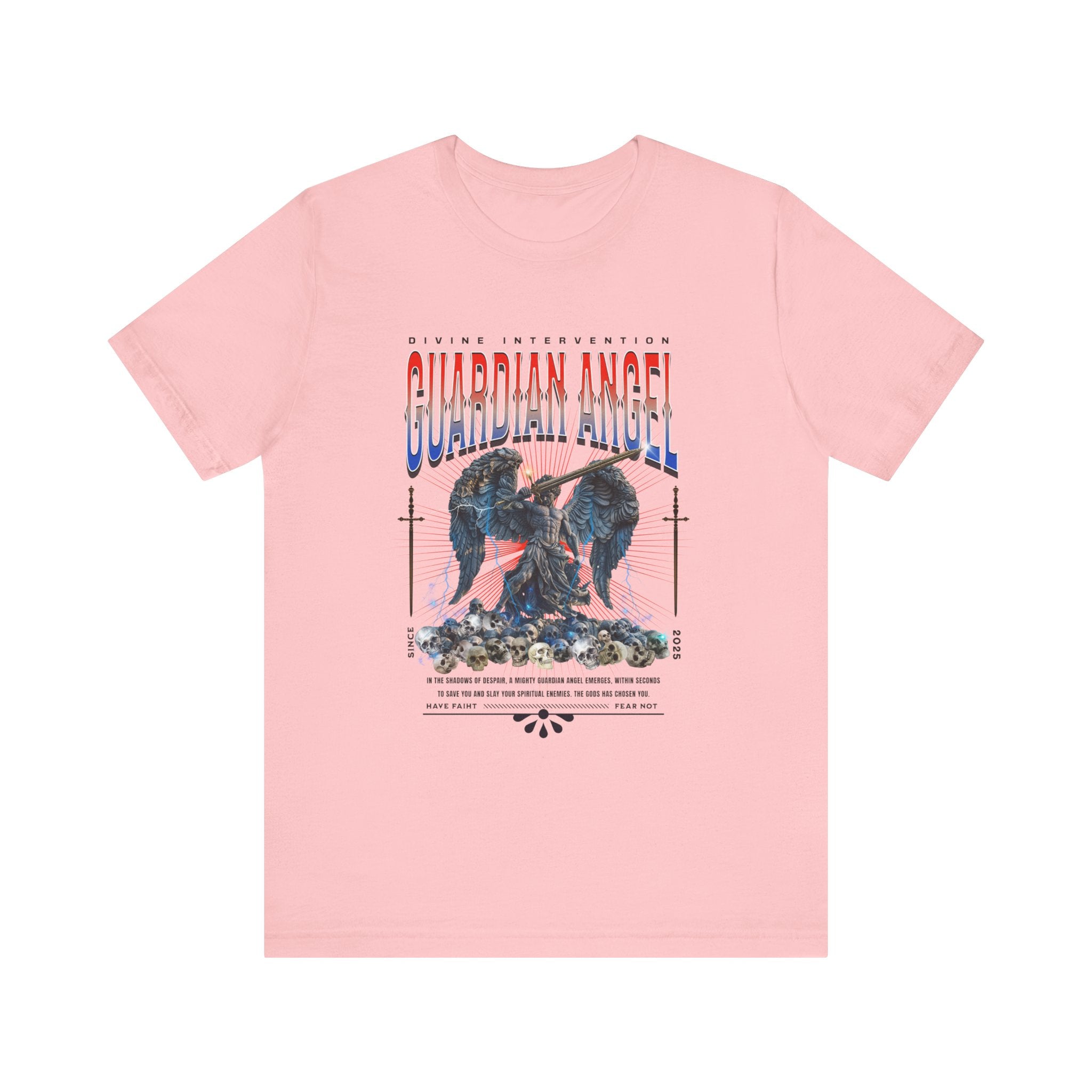 Unisex Jersey Short Sleeve Tee: Male Guardian Angel Spiritual Warrior - Angel Body