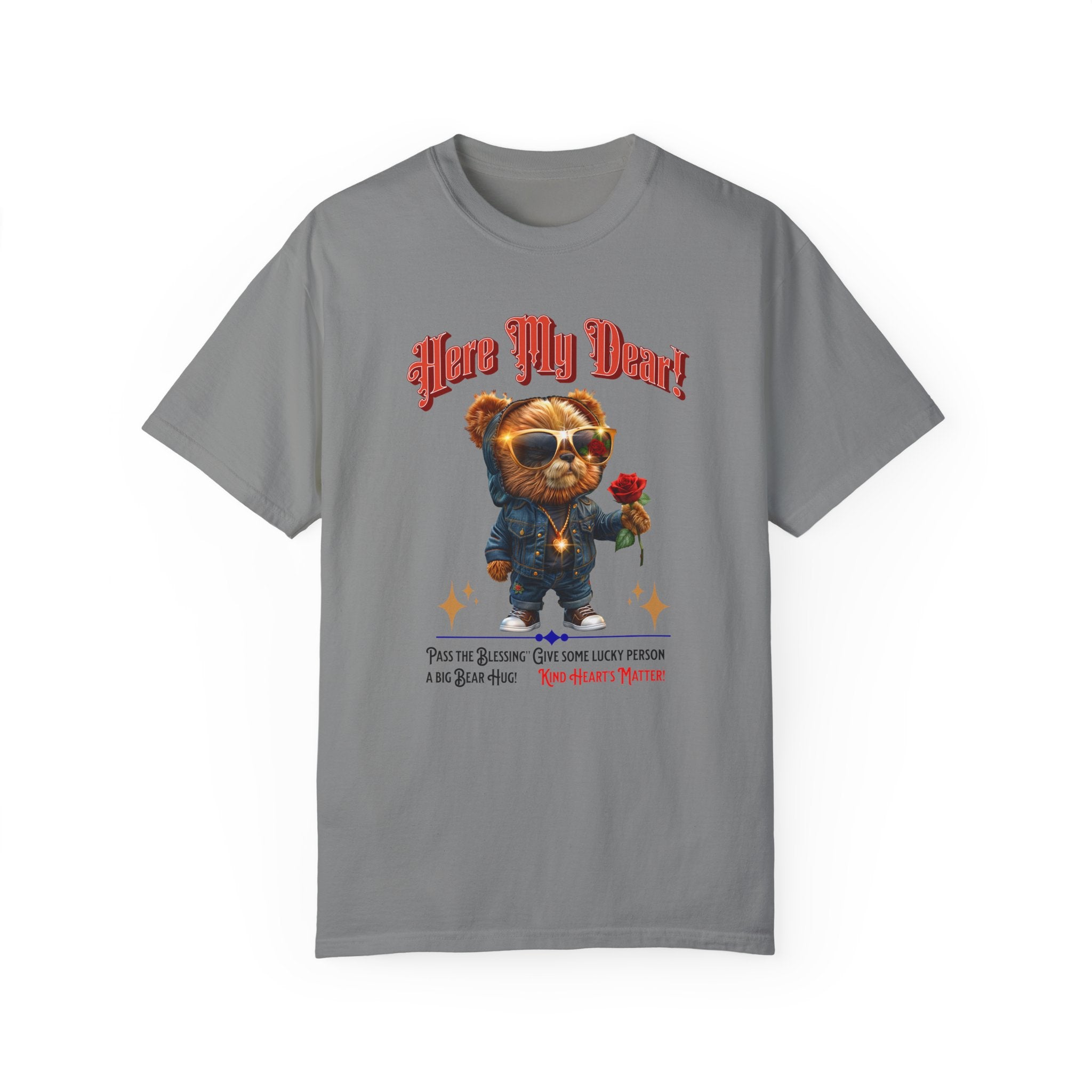 Cute Bear Graphic Unisex T-Shirt - 'Here My Dear!' - Perfect for Casual Wear - Angel Body