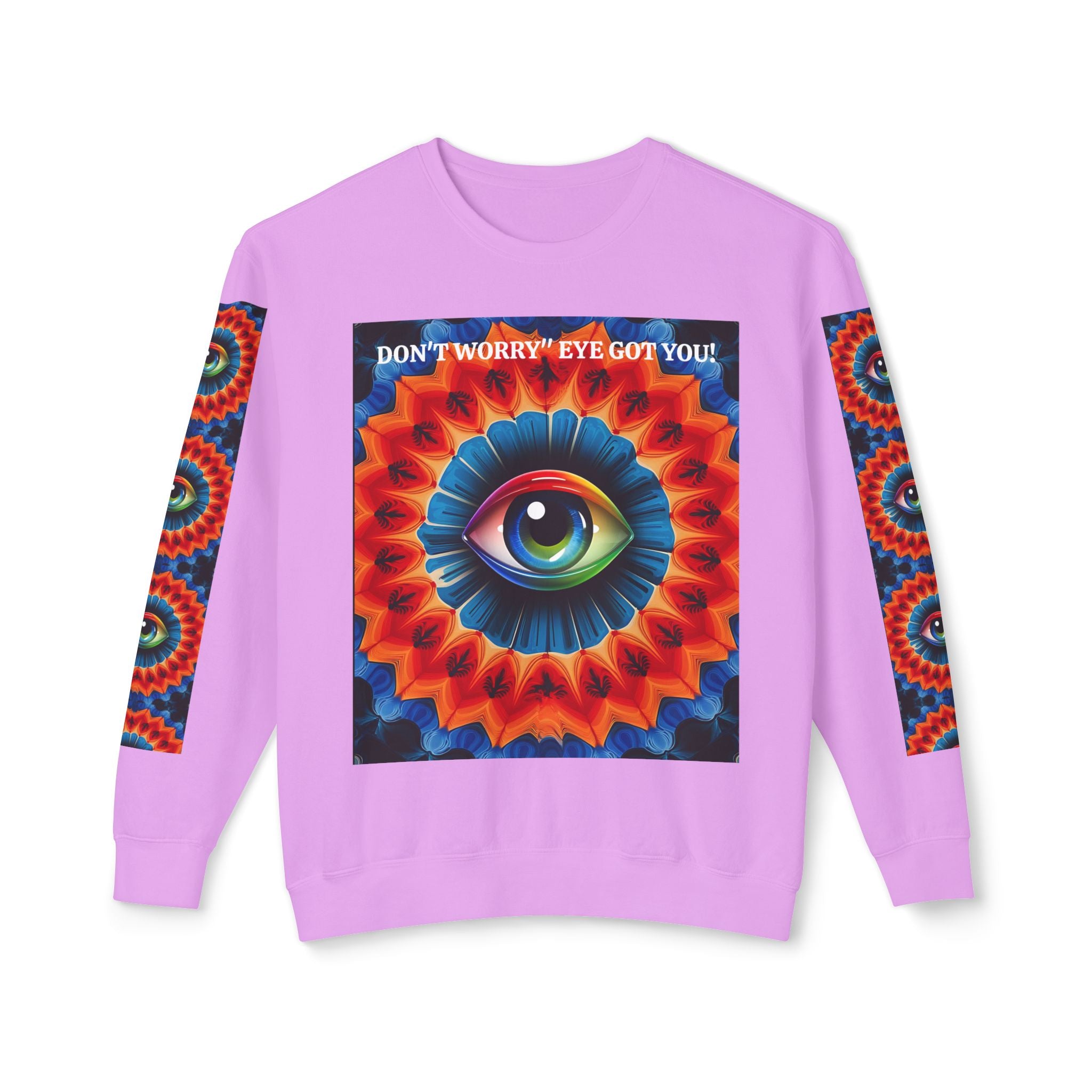Crewneck Sweatshirt - Creative Eye Mandala Design - Angel Body