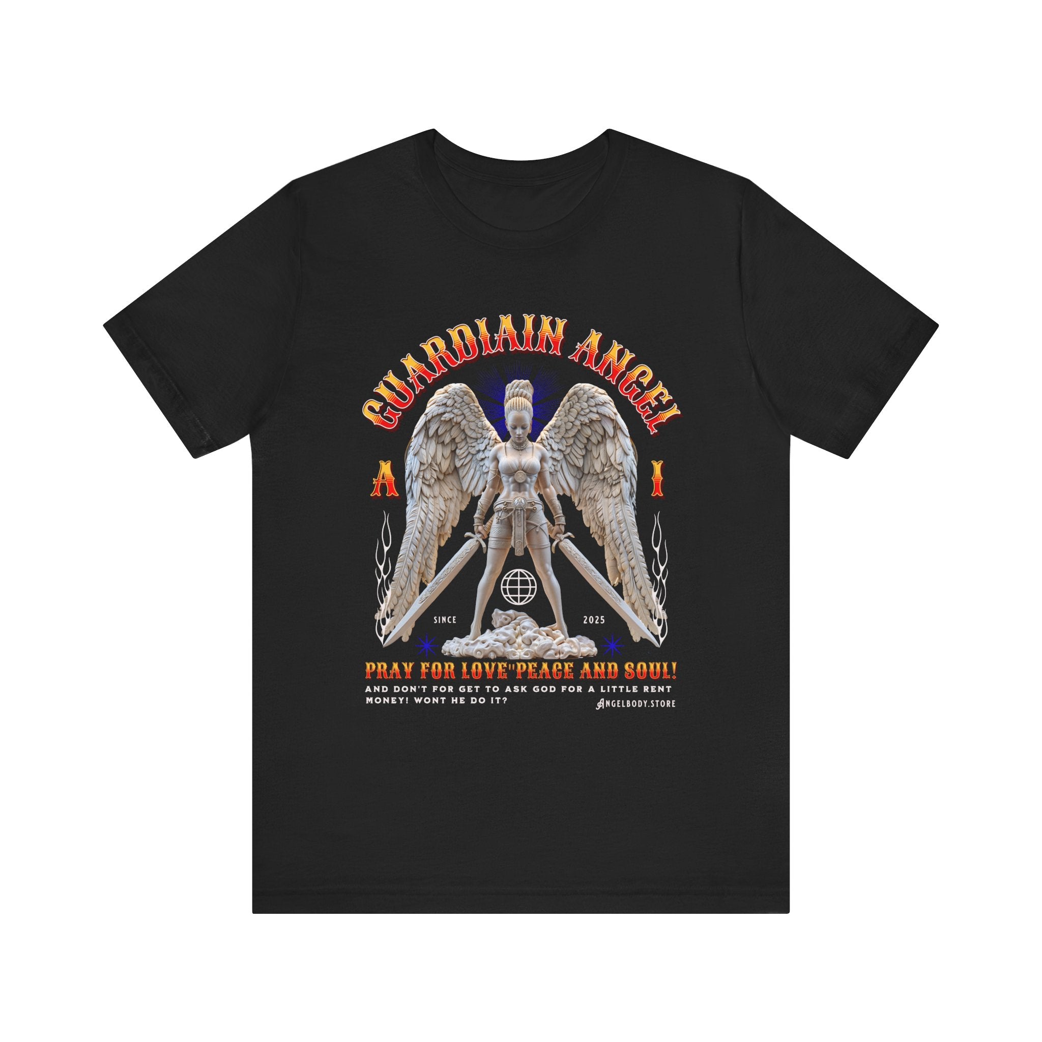 Unisex Jersey Short Sleeve Tee: Guardian Angel Spiritual Warrior - Angel Body