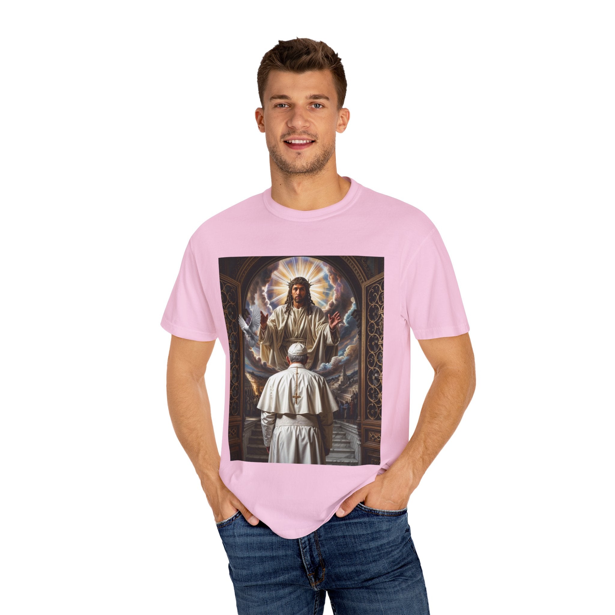 Religious Inspiration T-shirt - Jesus and Pope - Angel Body