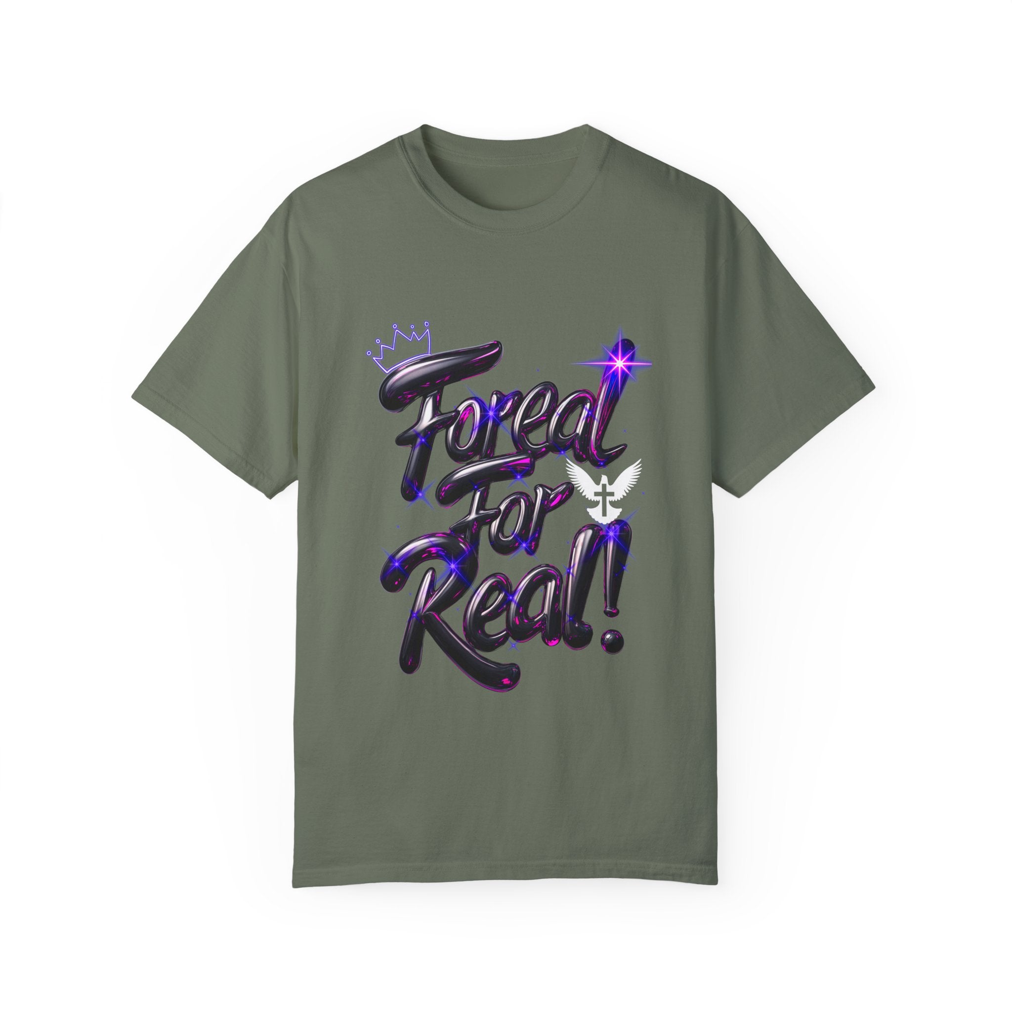 Unisex Garment-Dyed T-shirt - "For Real!" Stylish Statement Tee