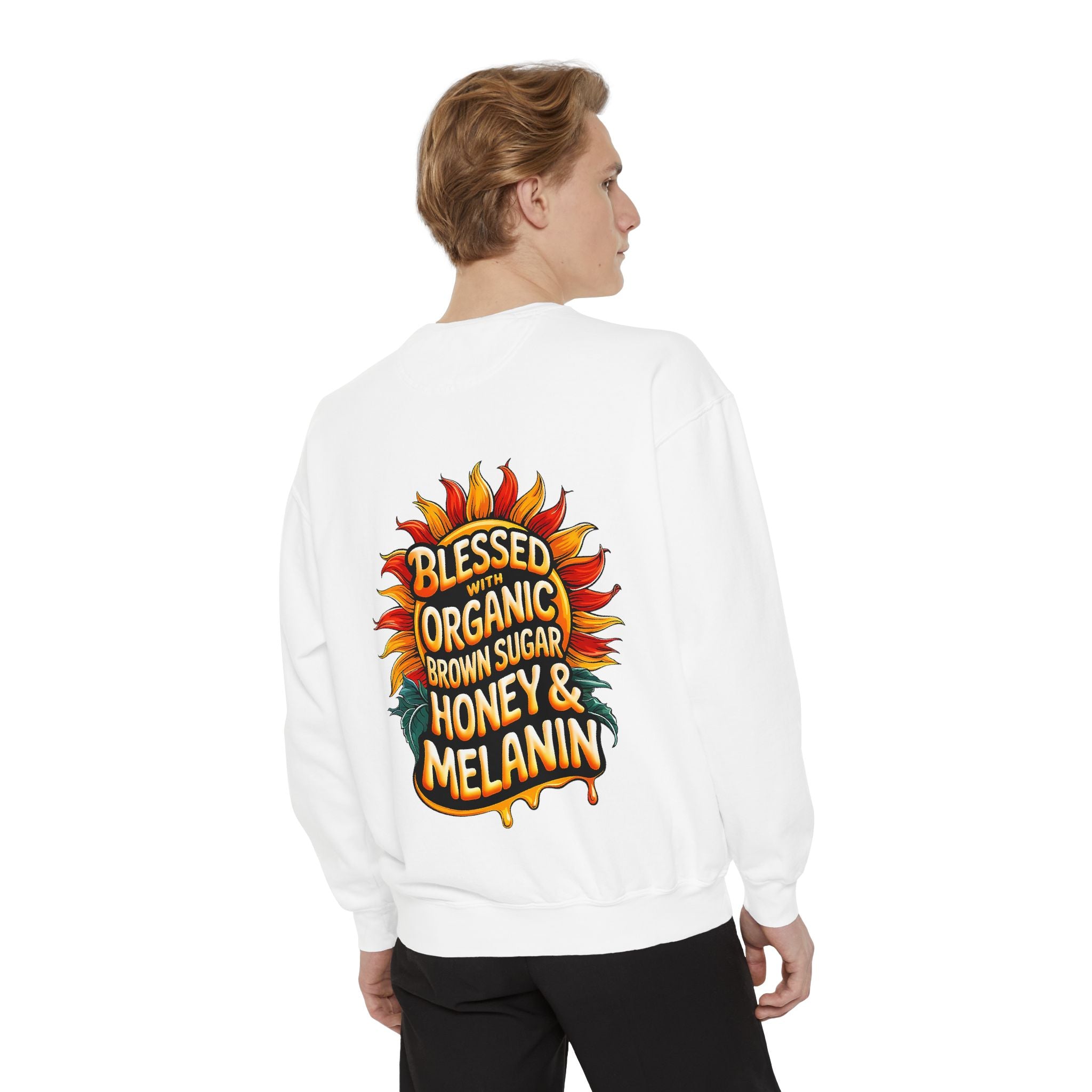 Blessed Organic Honey & Melanin Sweatshirt | Unisex Garment-Dyed Fashion