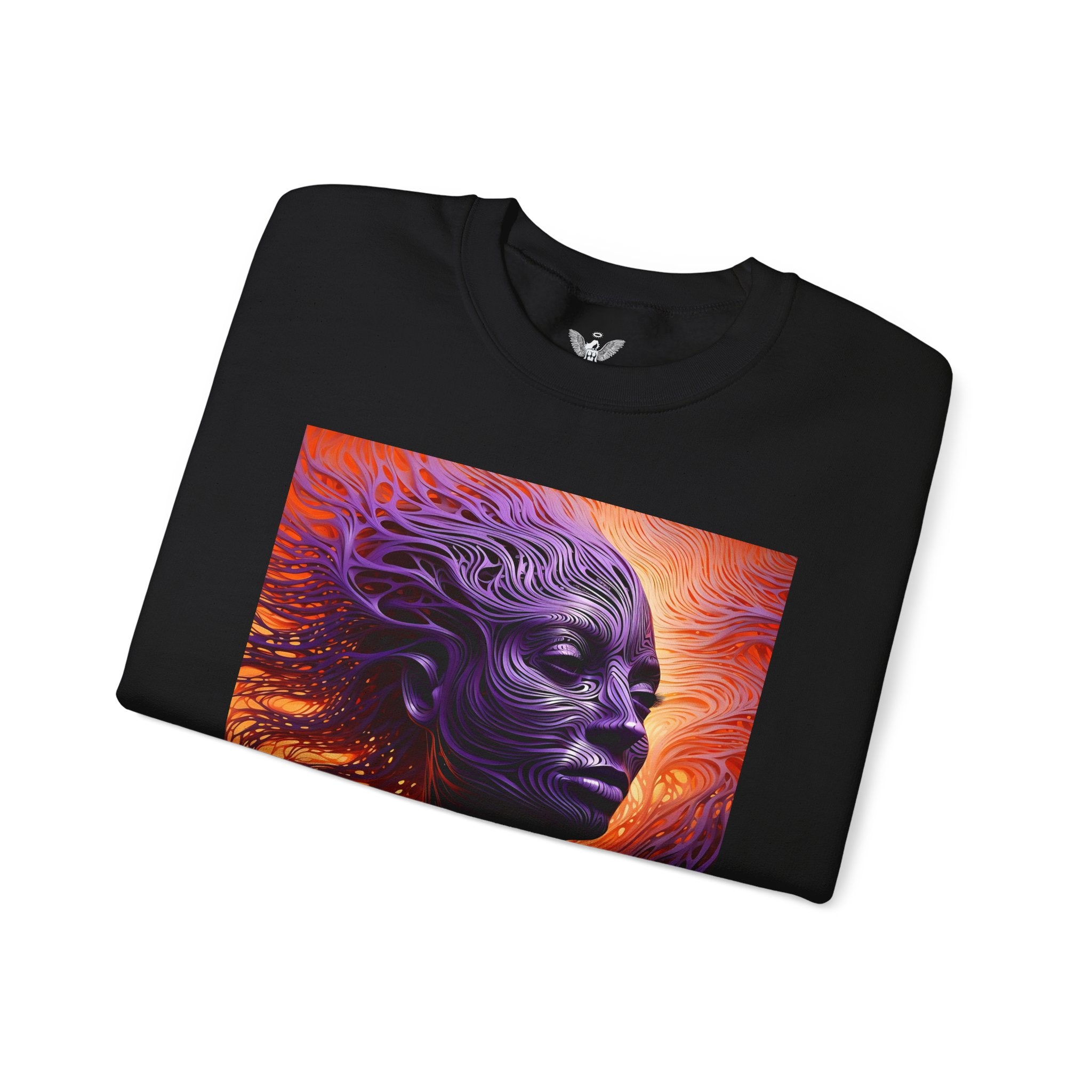 Purple Wind Mystical Abstract Unisex Sweatshirt - Angel Body