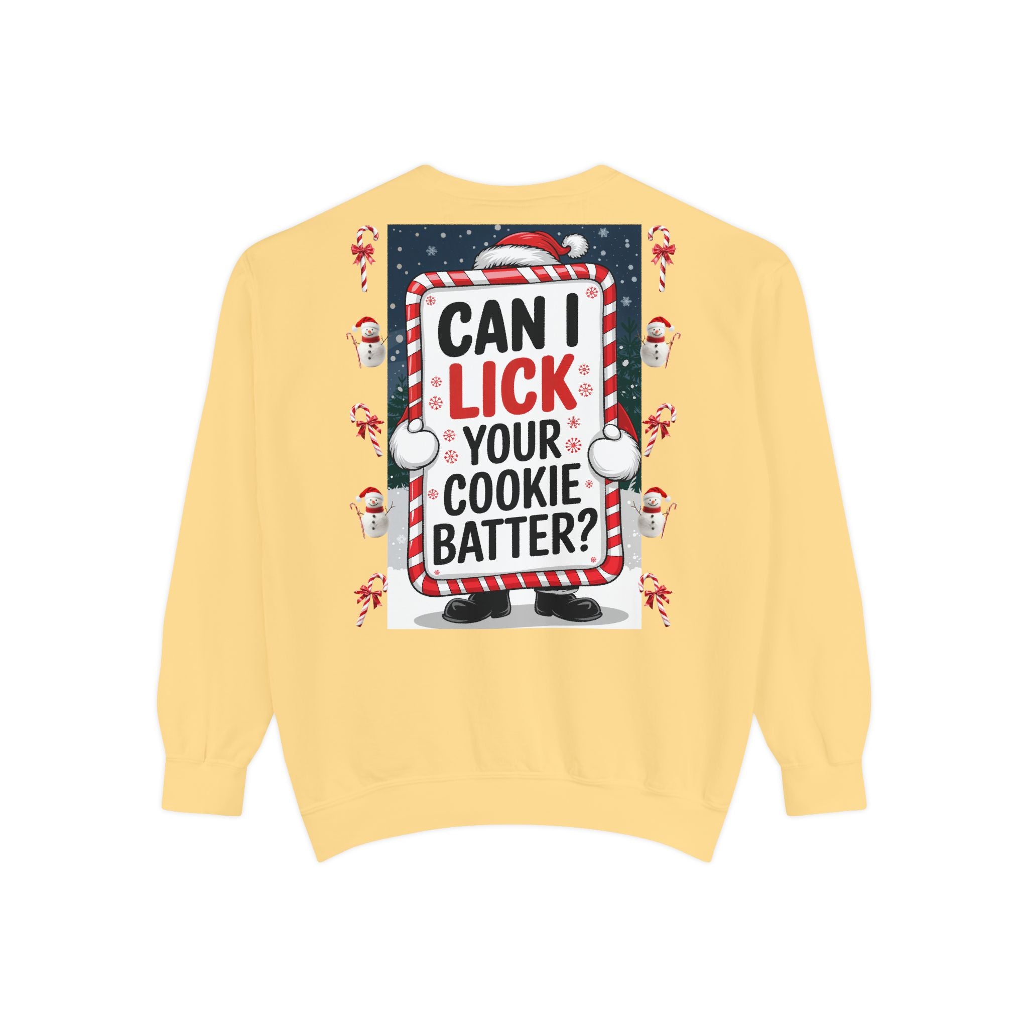 Funny Holiday Cookie Batter Sweatshirt - Unisex Christmas Sweatshirt - Angel Body