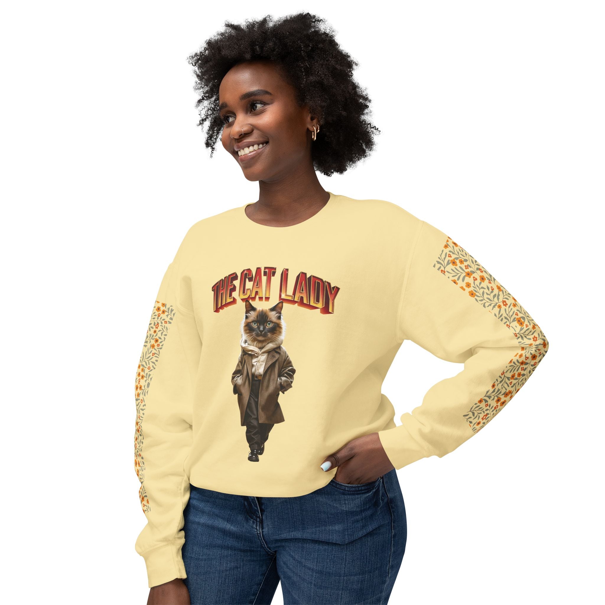 Unisex Lightweight Crewneck Sweatshirt - Angel Body
