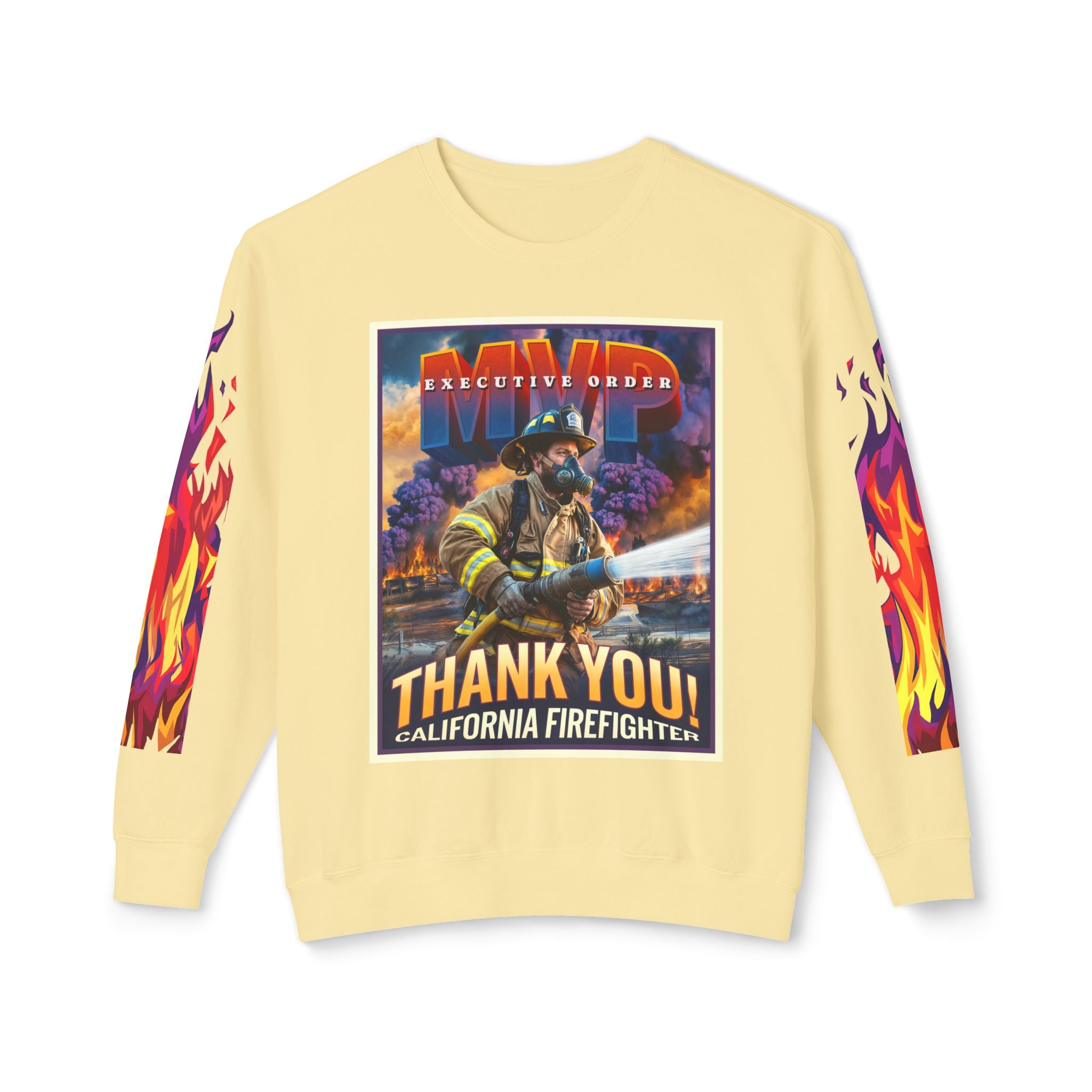 California Firefighter Crewneck Sweatshirt - Angel Body