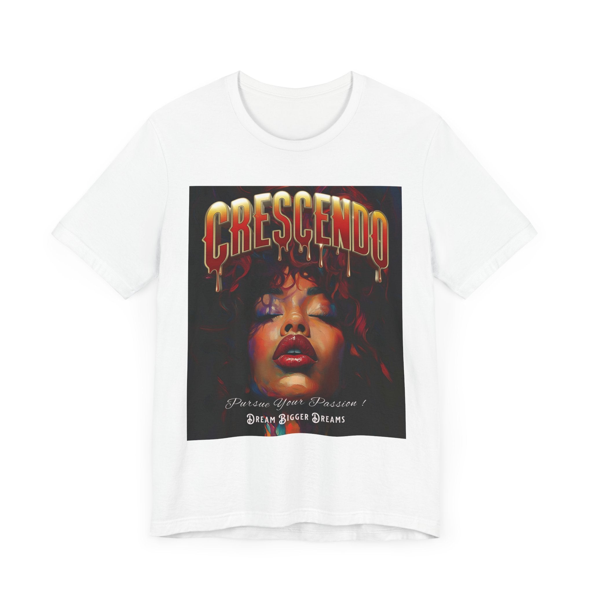 Crescendo Unisex Tee Word play message That means take your life to the highest hight's - Angel Body