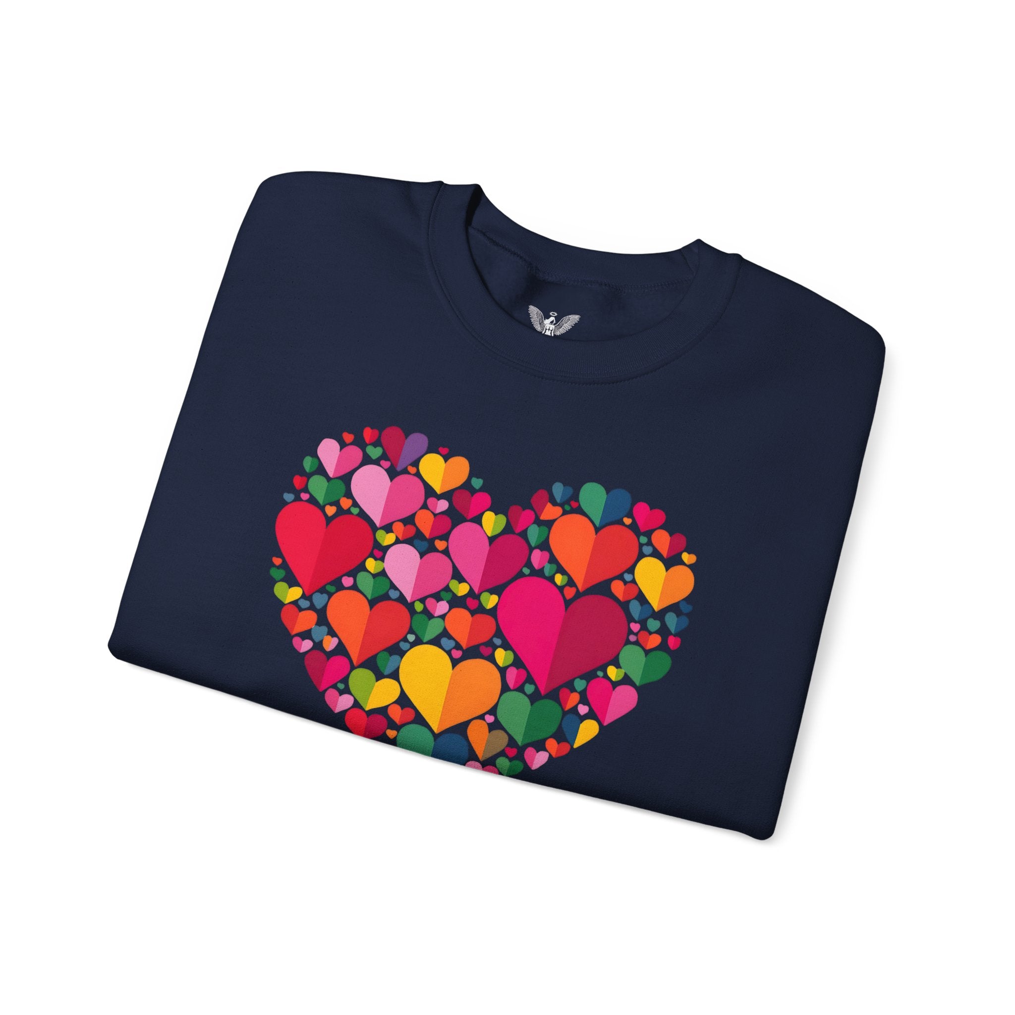 Have a Heart Unisex Sweatshirt - Colorful Valentine’s Day Crewneck for Comfort and Love - Angel Body