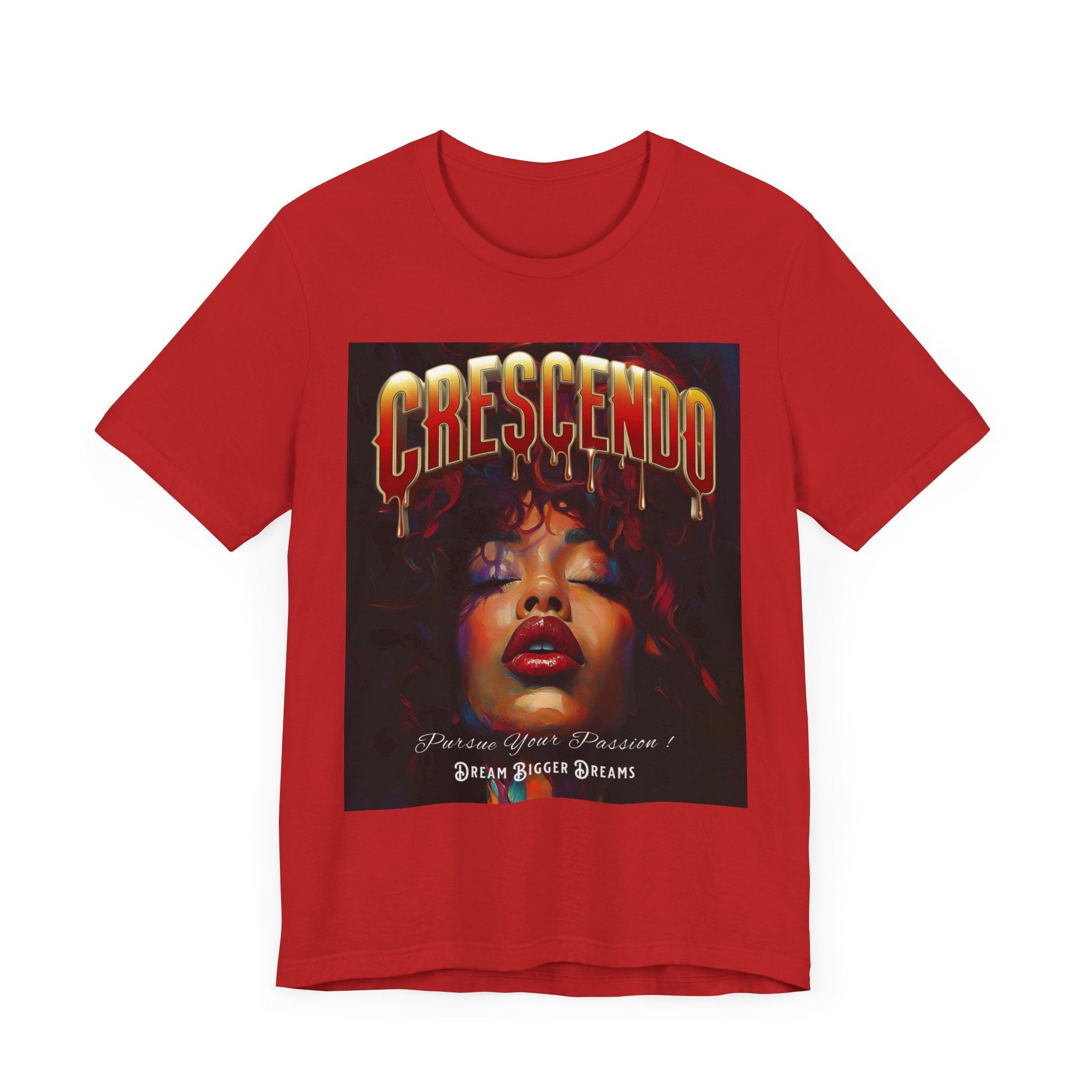 Crescendo Unisex Tee Word play message That means take your life to the highest hight's - Angel Body