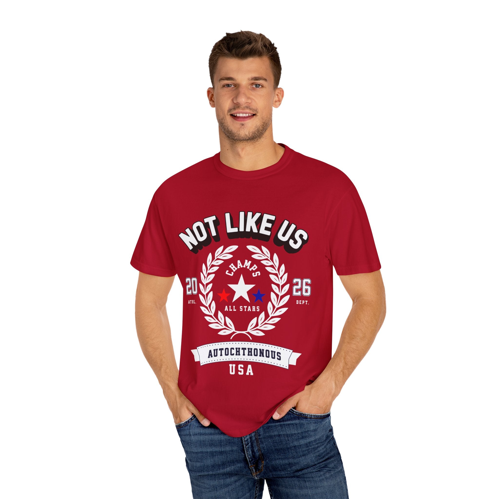 Autochthonous All Stars Unisex Garment-Dyed T-Shirt - Sports Inspired Tee for Casual Days - Angel Body