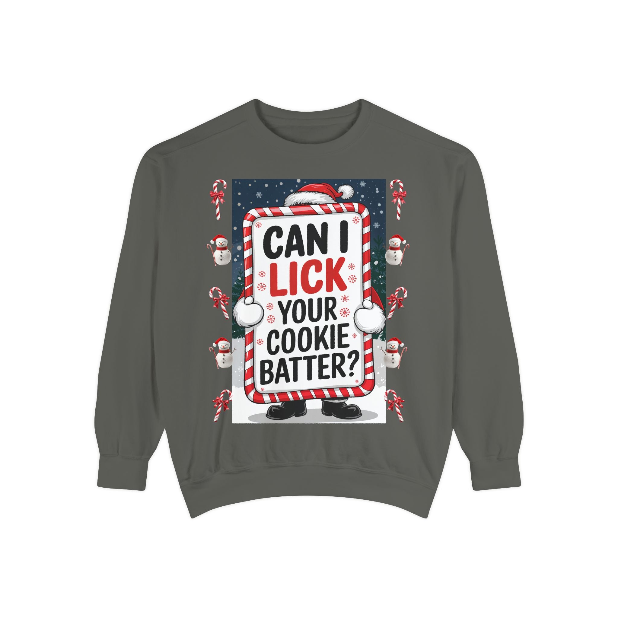 Funny Holiday Cookie Batter Sweatshirt - Unisex Christmas Sweatshirt - Angel Body