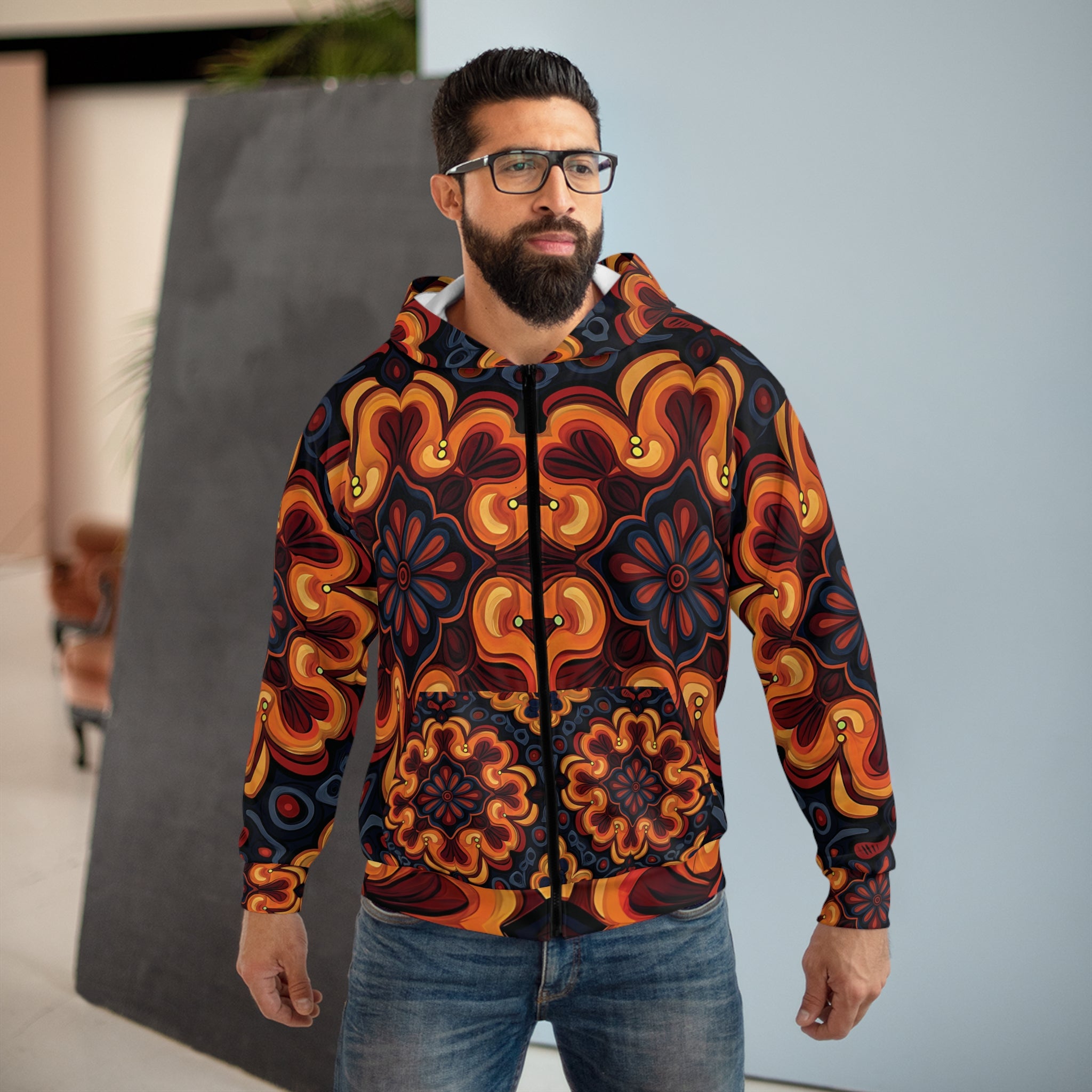 Creative Islamic Style Zip Hoodie with a soft cozy unisex Vibe - Angel Body