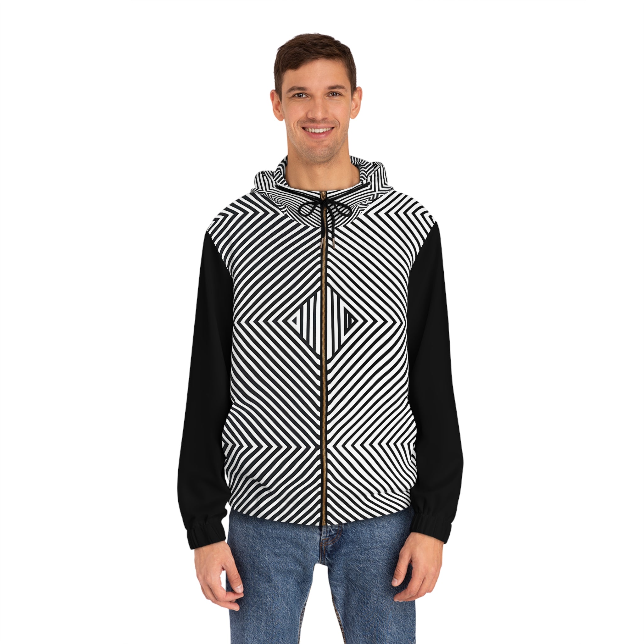 Urban Legend 2 Full-Zip Hoodie | Stylish Black & White Graphic Sweatshirt for Music Lovers - Angel Body