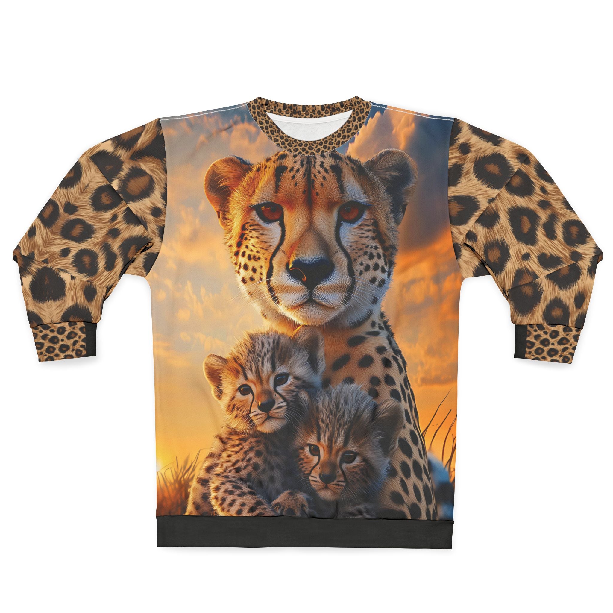 Wildlife Cuddle Unisex Sweatshirt - Cozy Animal Print Fashion - Angel Body
