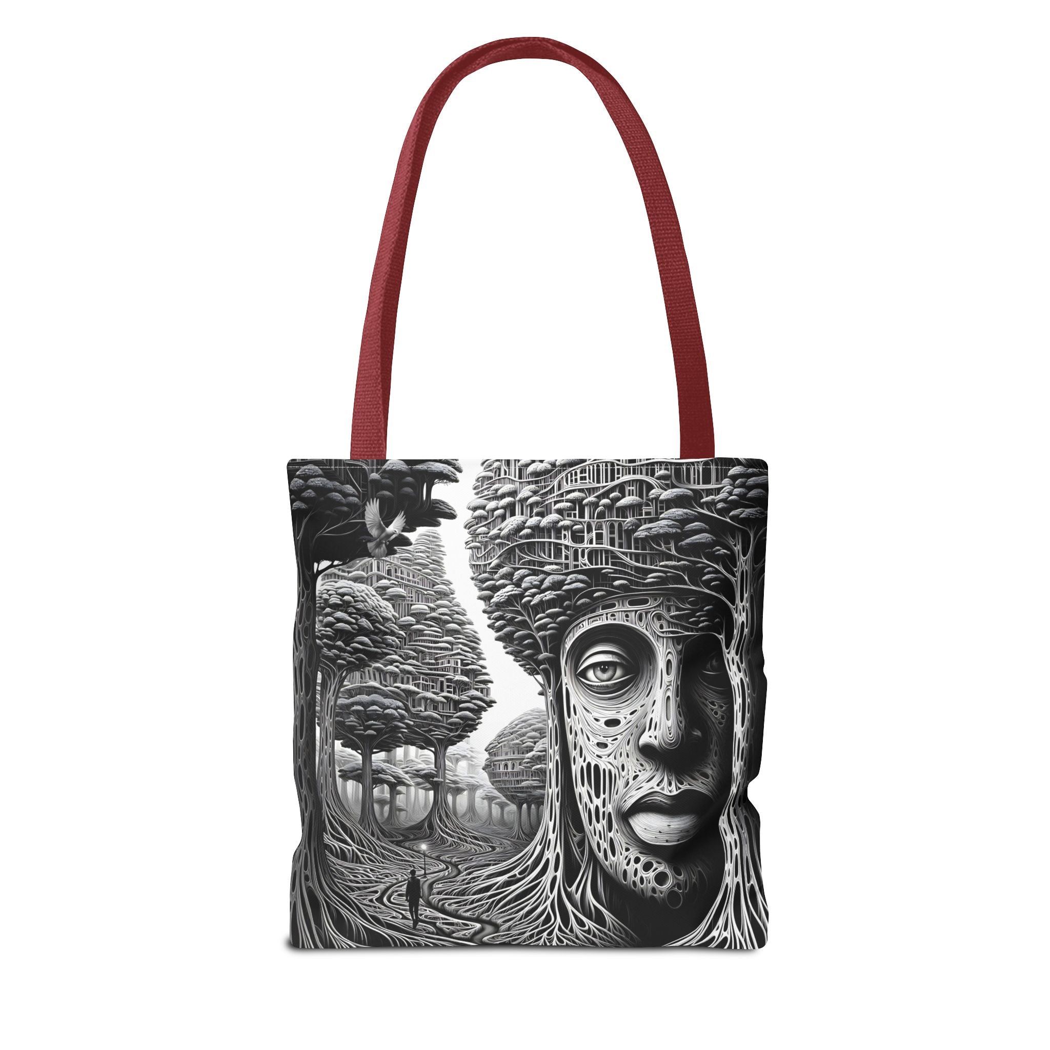 Elegant Crane Tote Bag - Artistic Nature Design for Daily Use and Celebrations - Angel Body