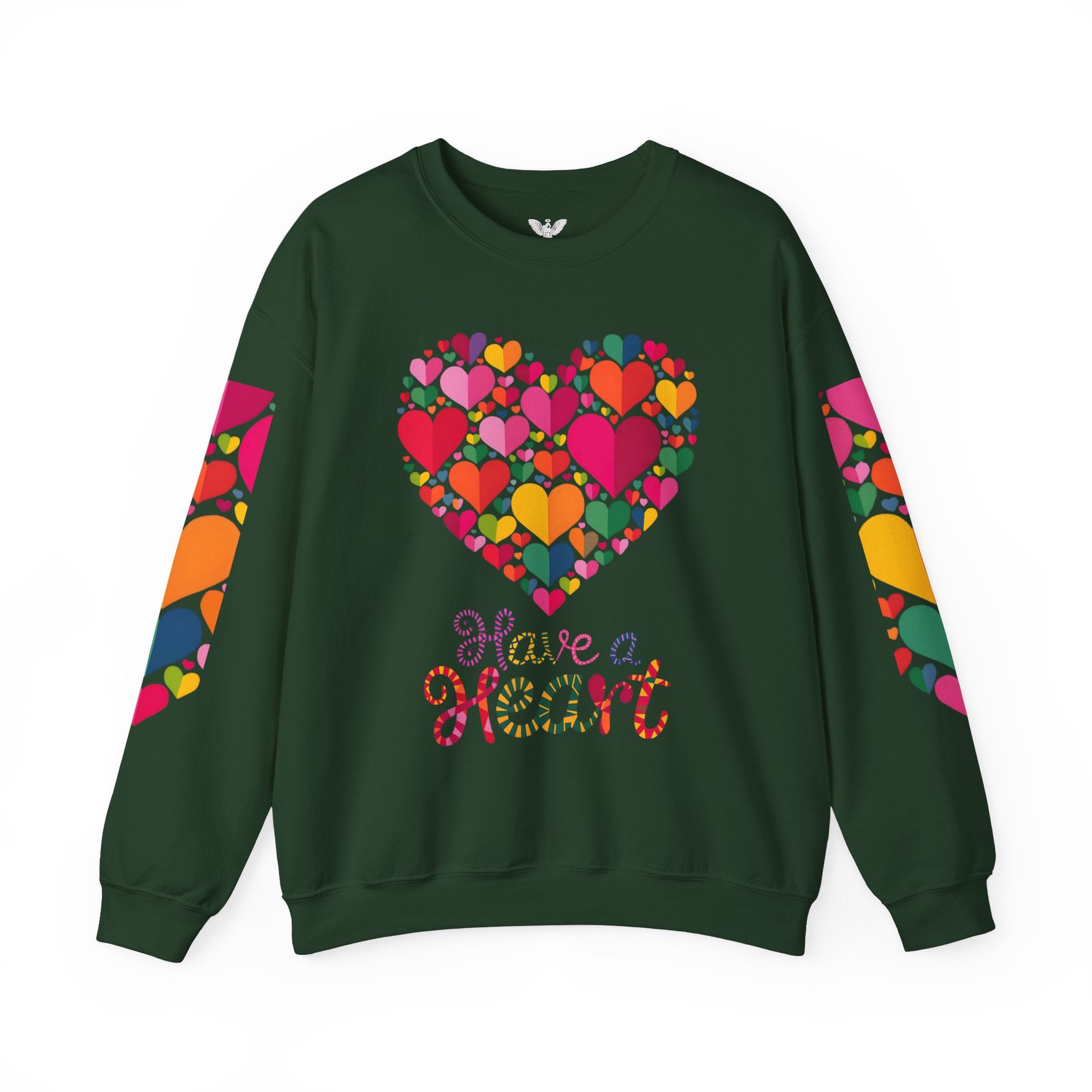 Have a Heart Unisex Sweatshirt - Colorful Valentine’s Day Crewneck for Comfort and Love - Angel Body