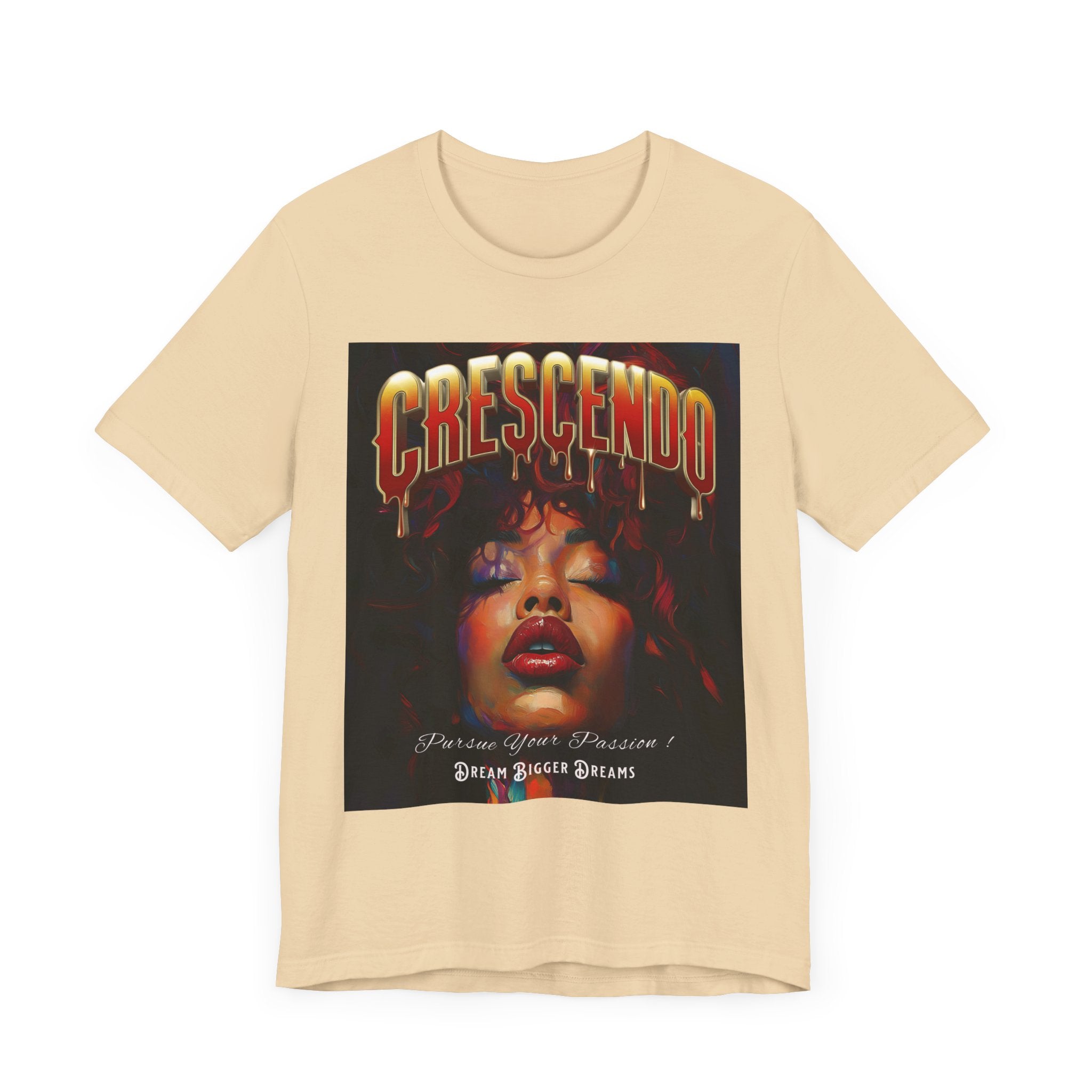 Crescendo Unisex Tee Word play message That means take your life to the highest hight's - Angel Body
