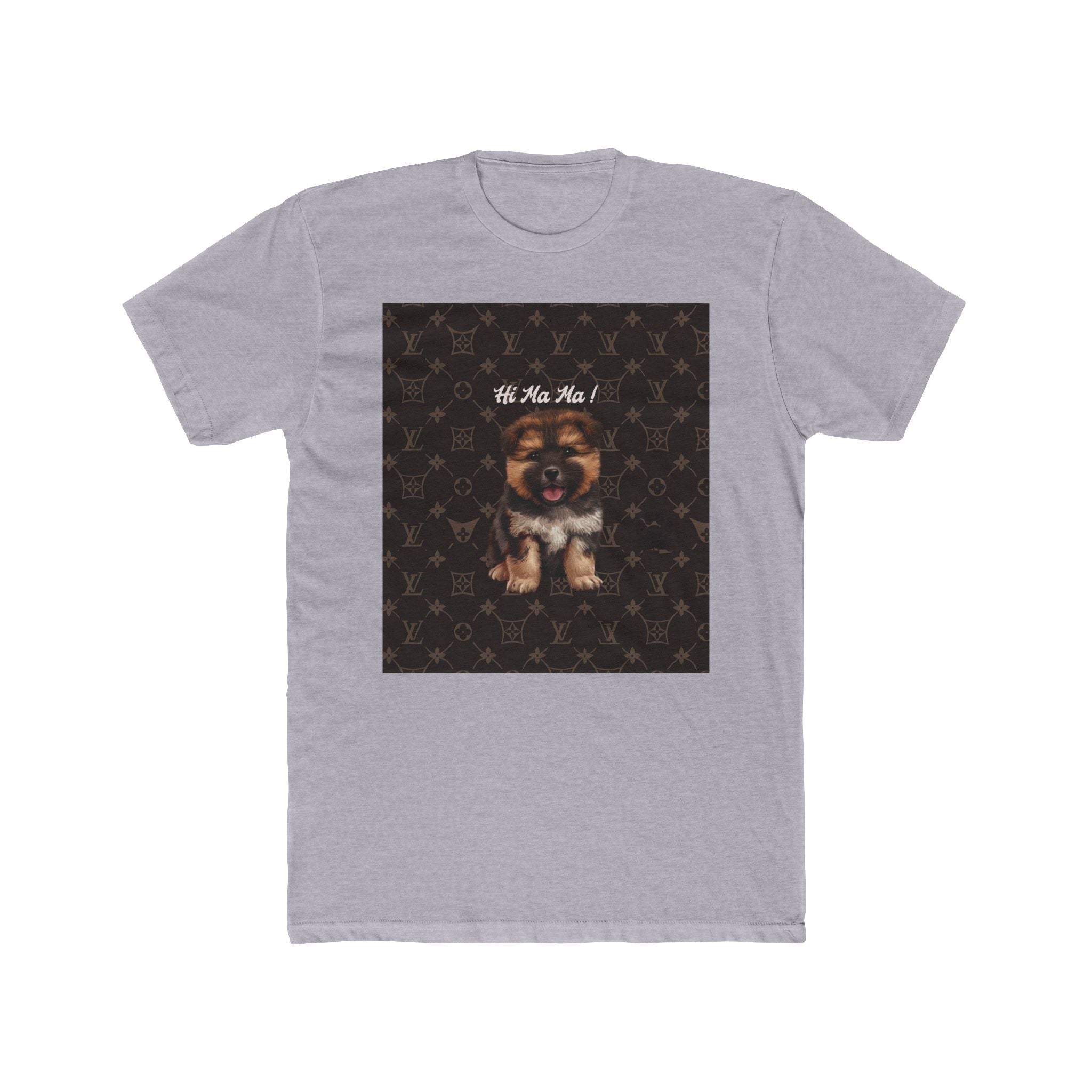 Humorous Pet Lover Unisex Cotton Crew Tee - 'He He Ha Ha!' - Angel Body