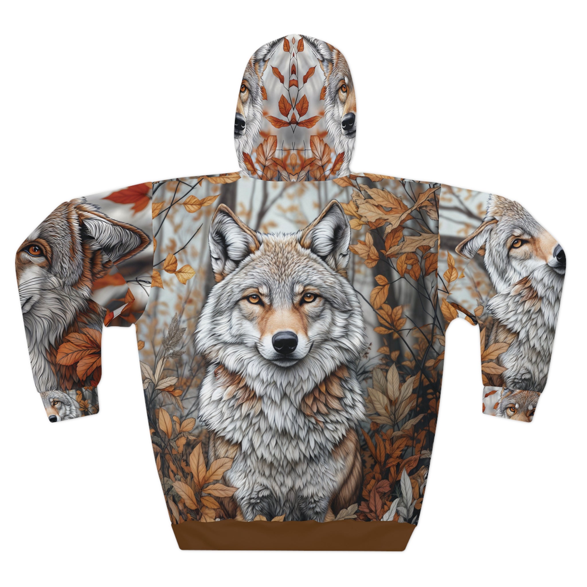 Majestic Northwestern Grey Timber Wolf Unisex Pullover Hoodie - Nature-Inspired Design for Outdoor Lovers - Angel Body