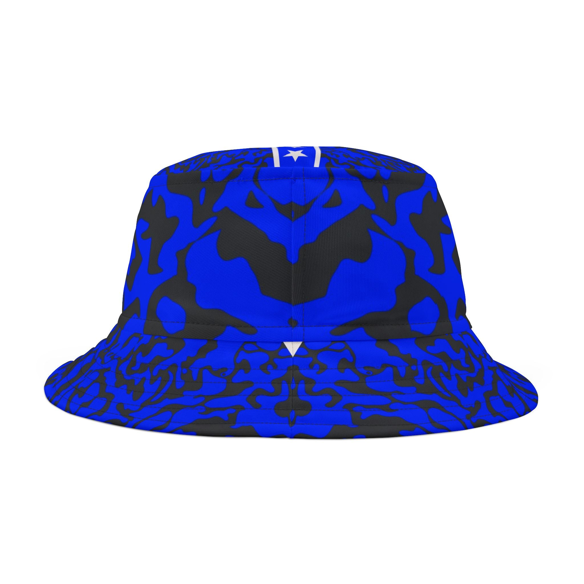 Blue Camo Bucket Hat - Trendy Summer Accessory, Festival Hat, Casual Style, Vacation Must-Have, Outdoor Adventure