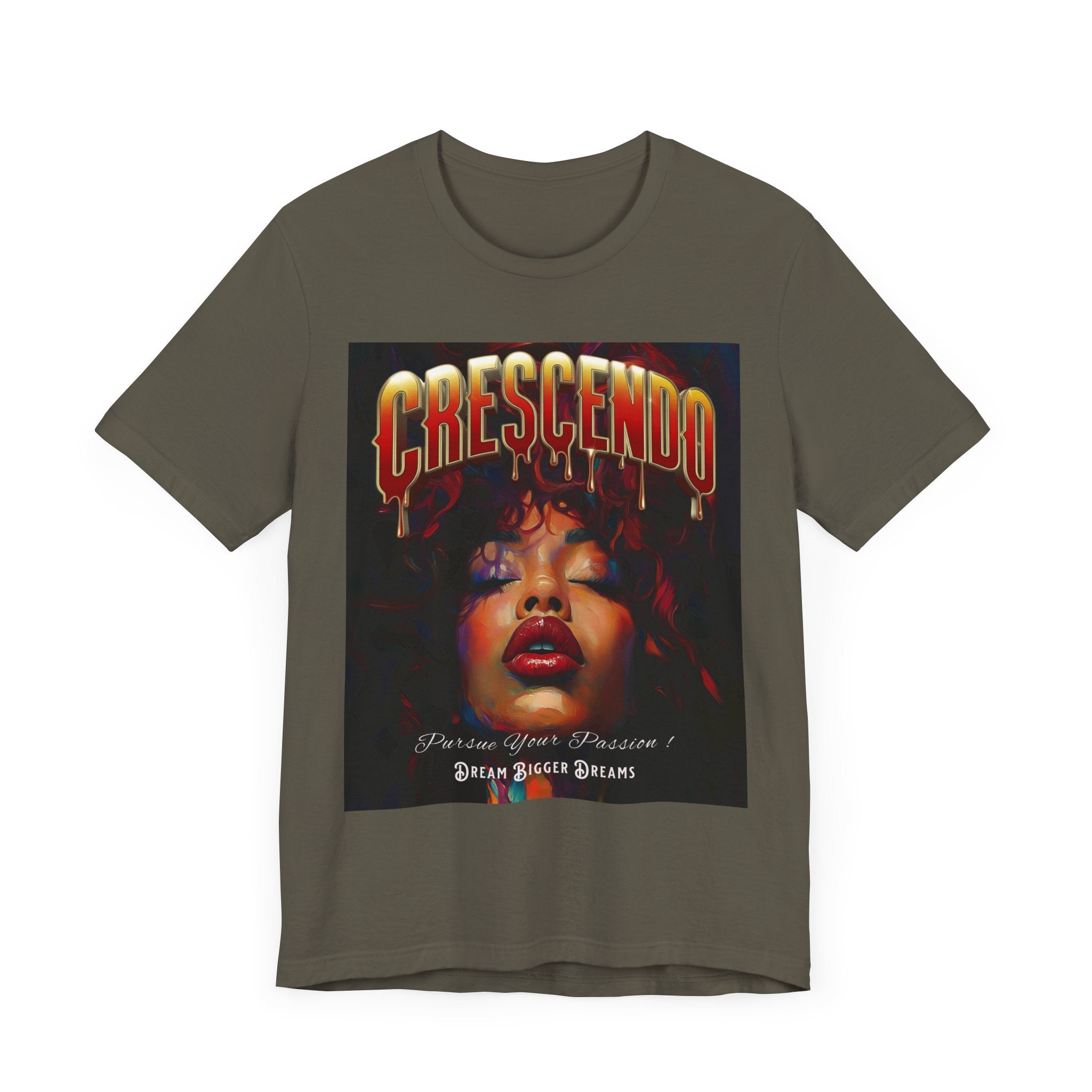 Crescendo Unisex Tee Word play message That means take your life to the highest hight's - Angel Body