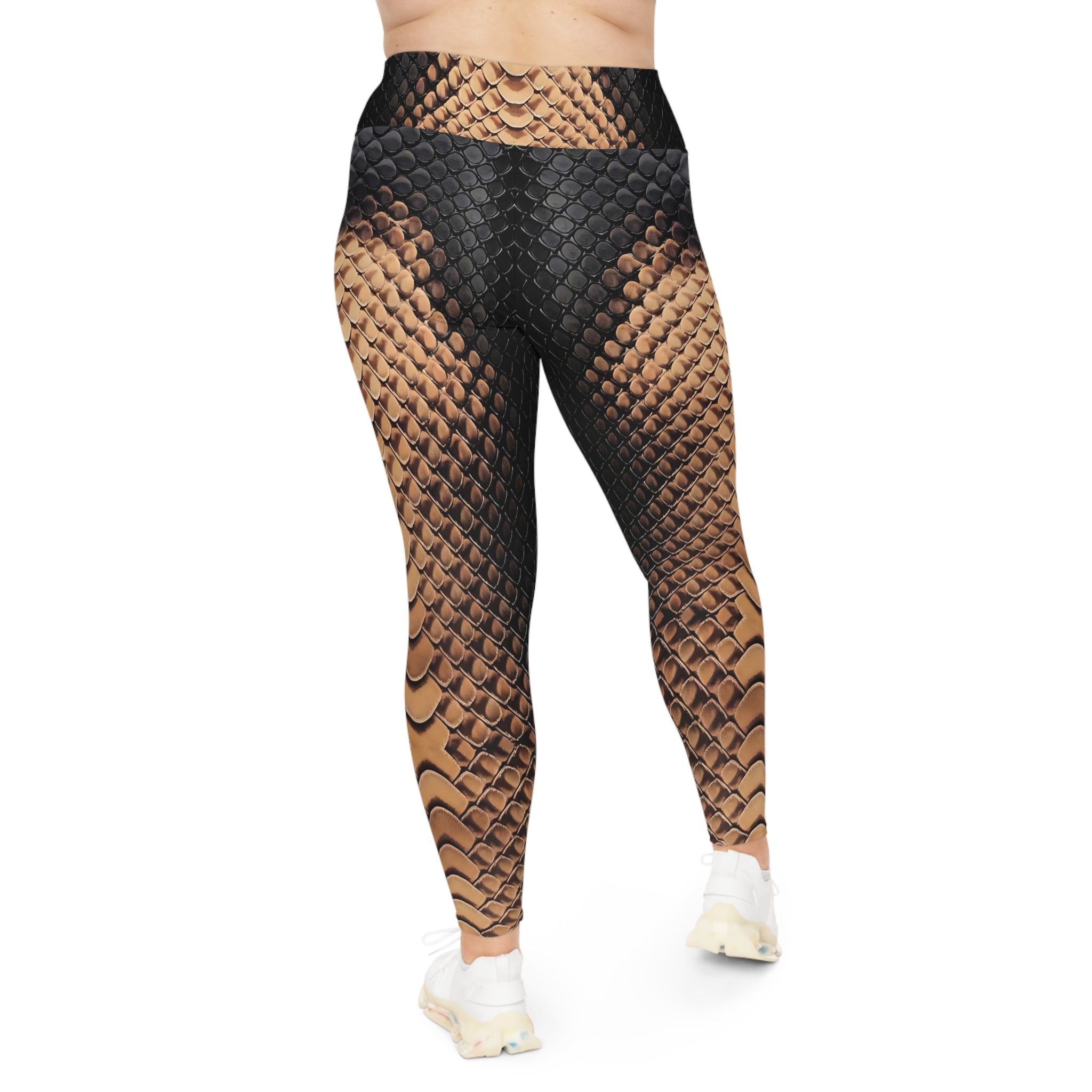Plus Size Snake Print Leggings for Stylish Comfort - Angel Body