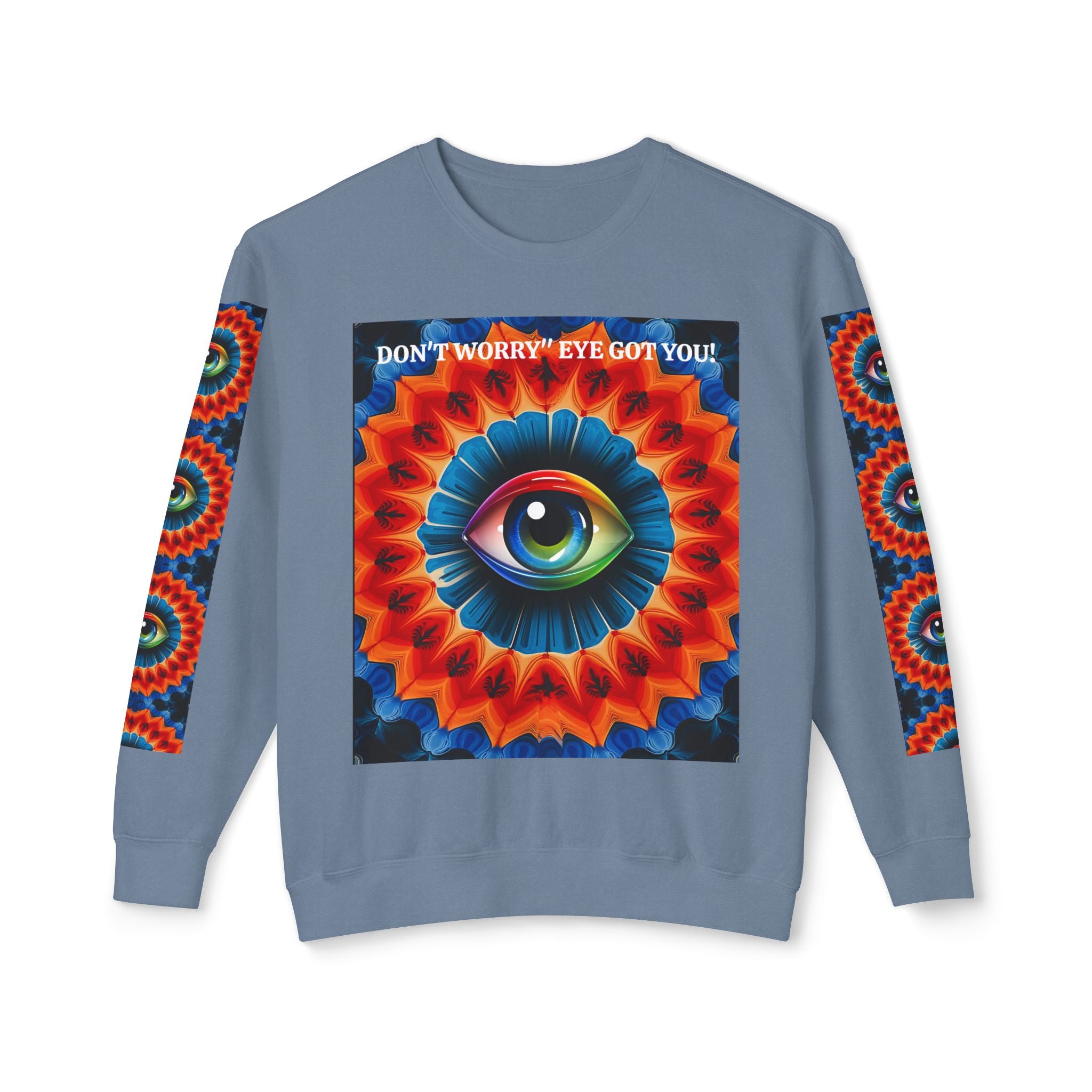 Crewneck Sweatshirt - Creative Eye Mandala Design - Angel Body
