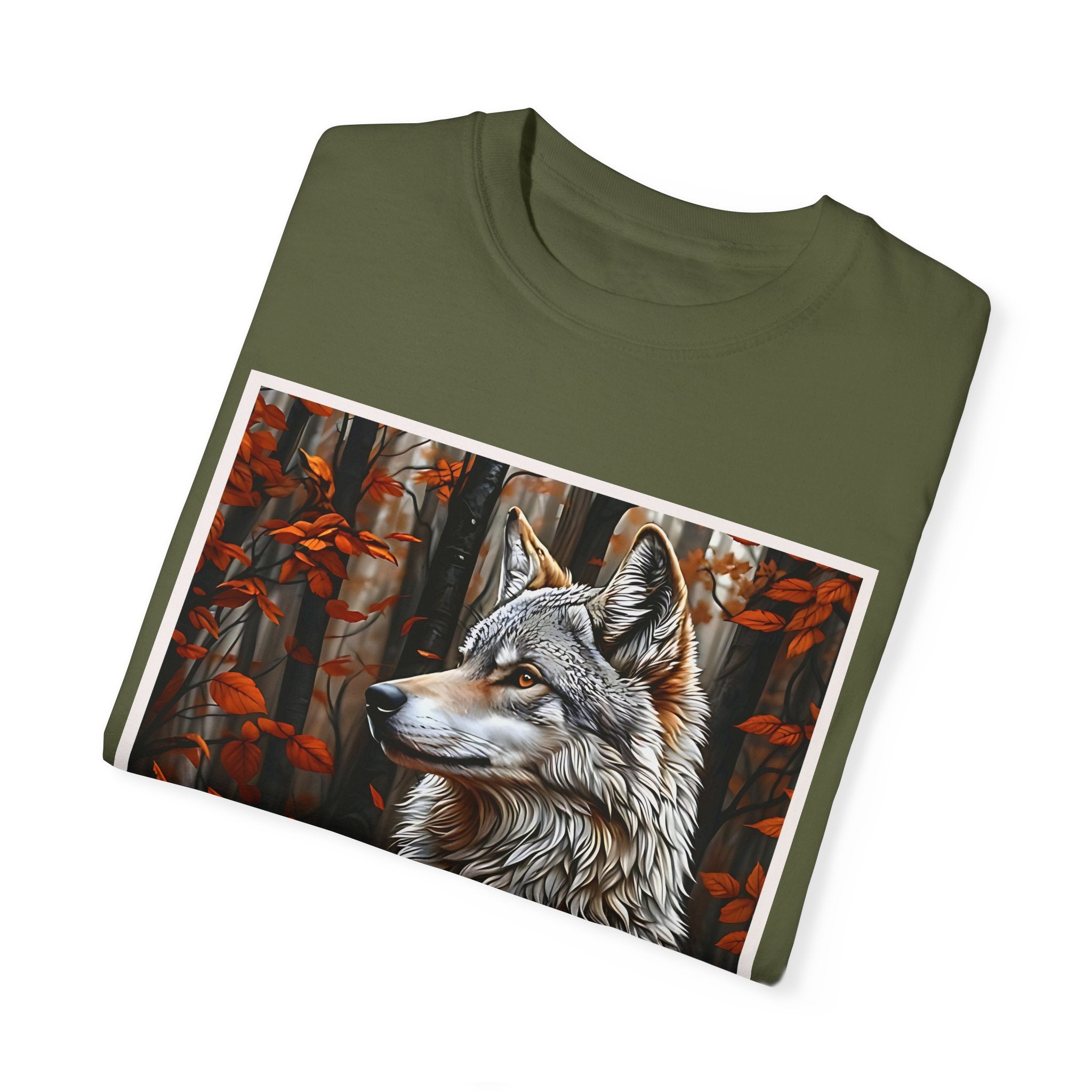 Wolf Art Unisex Garment-Dyed T-Shirt | Nature-Inspired Clothing - Angel Body