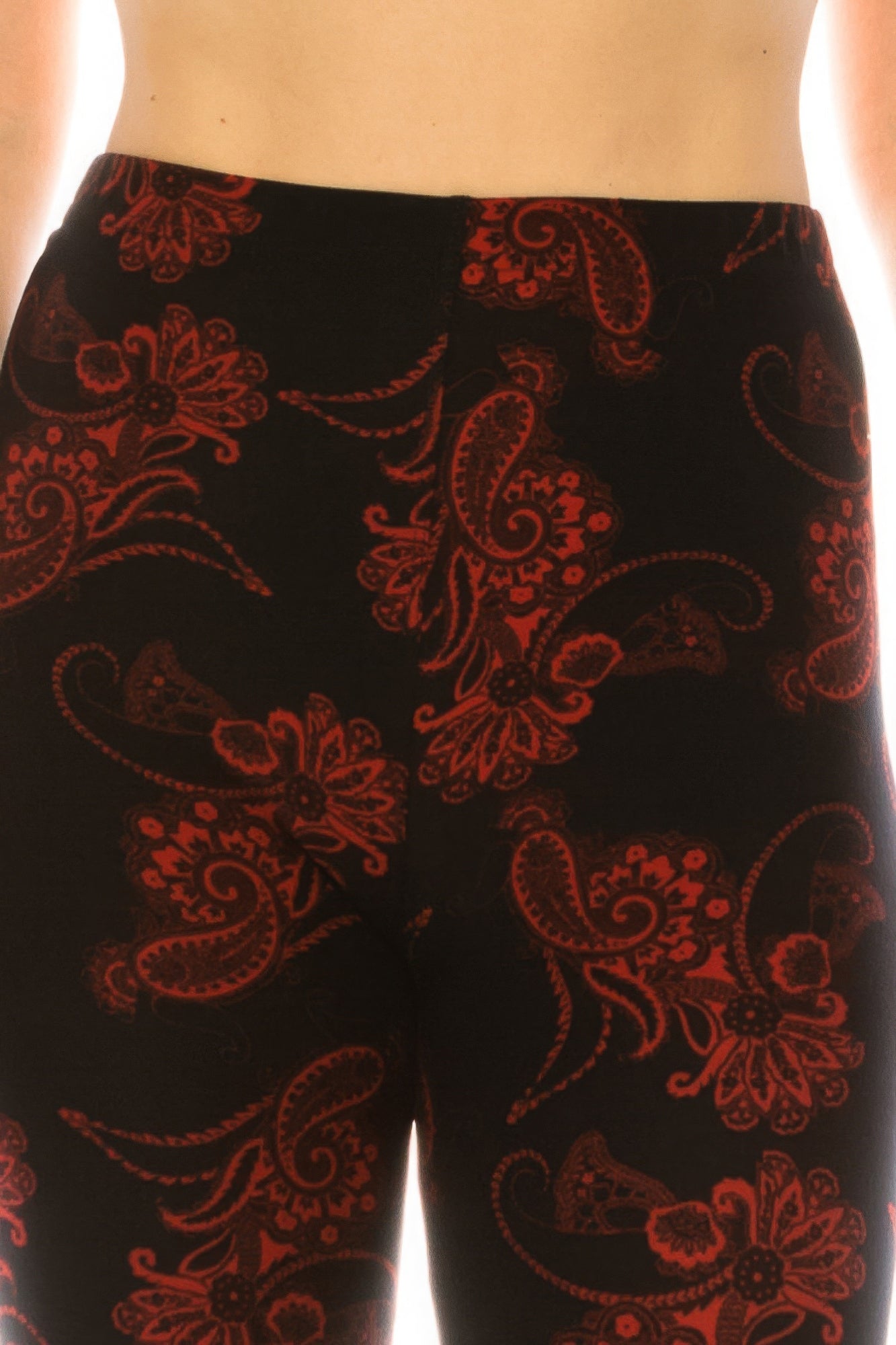 Printed High Waisted Leggings With Elastic Waistband - Angel Body