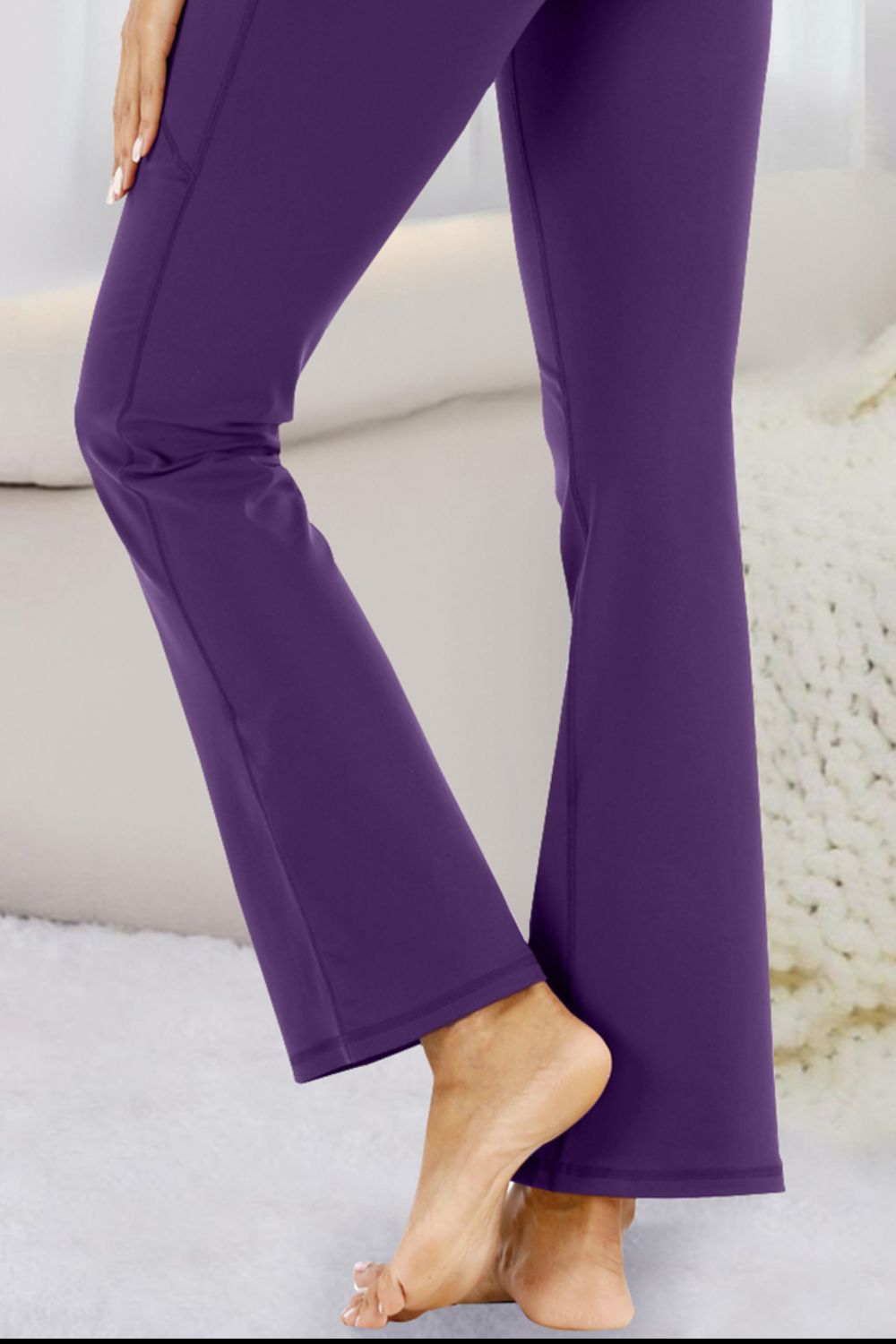 Pocketed High Waist Active Pants - Angel Body