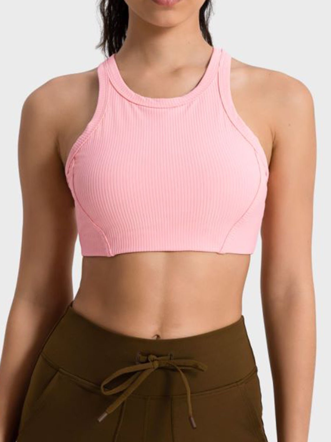 Wide Strap Cropped Sport Tank - Angel Body