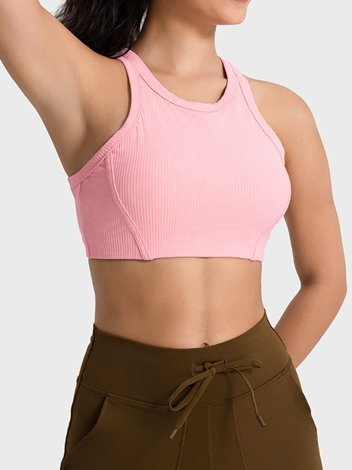 Wide Strap Cropped Sport Tank - Angel Body