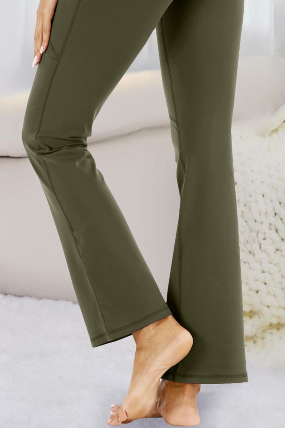Pocketed High Waist Active Pants - Angel Body