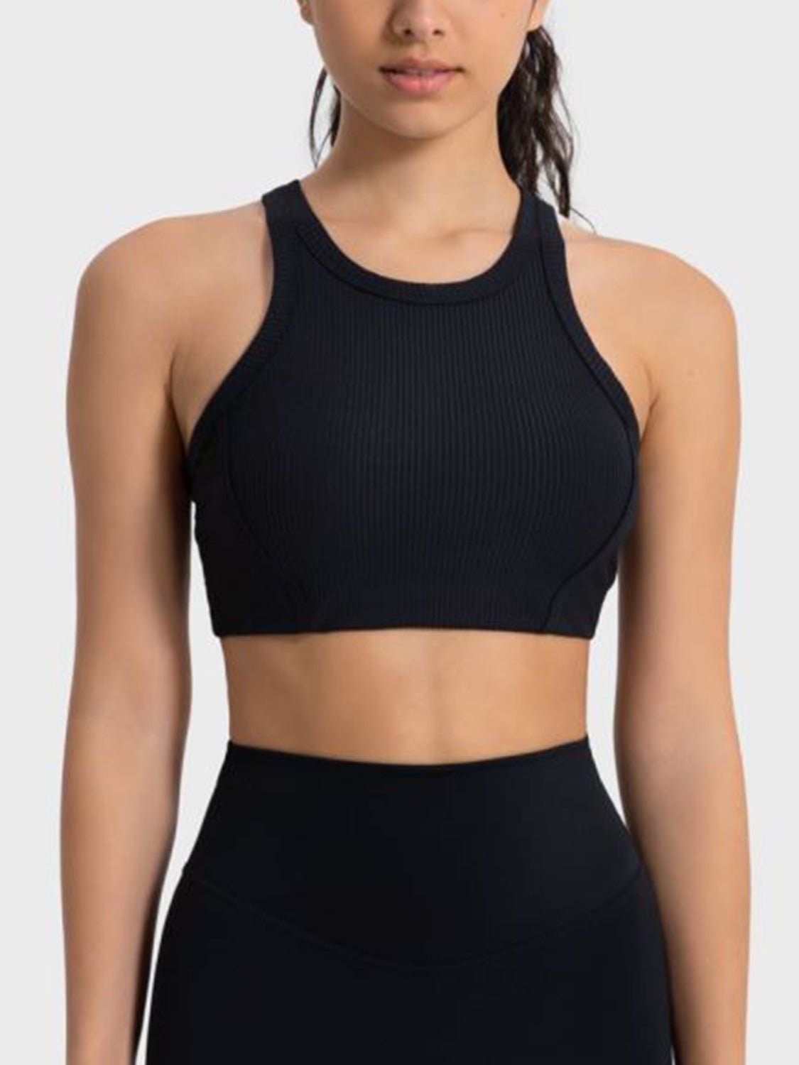 Wide Strap Cropped Sport Tank - Angel Body