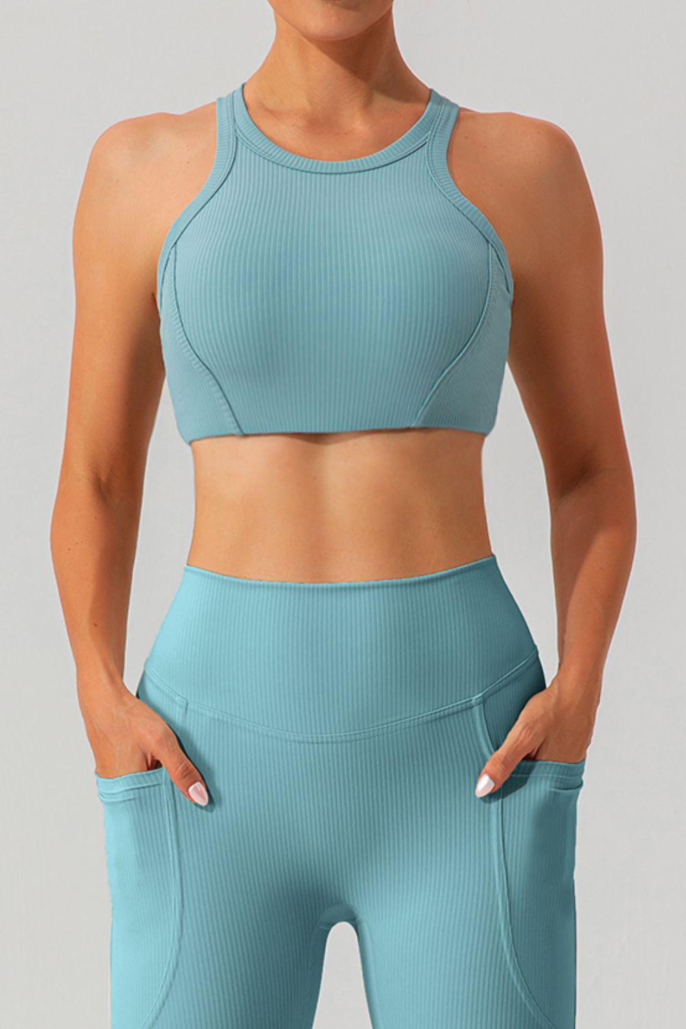 Round Neck Racerback Active Tank - Angel Body