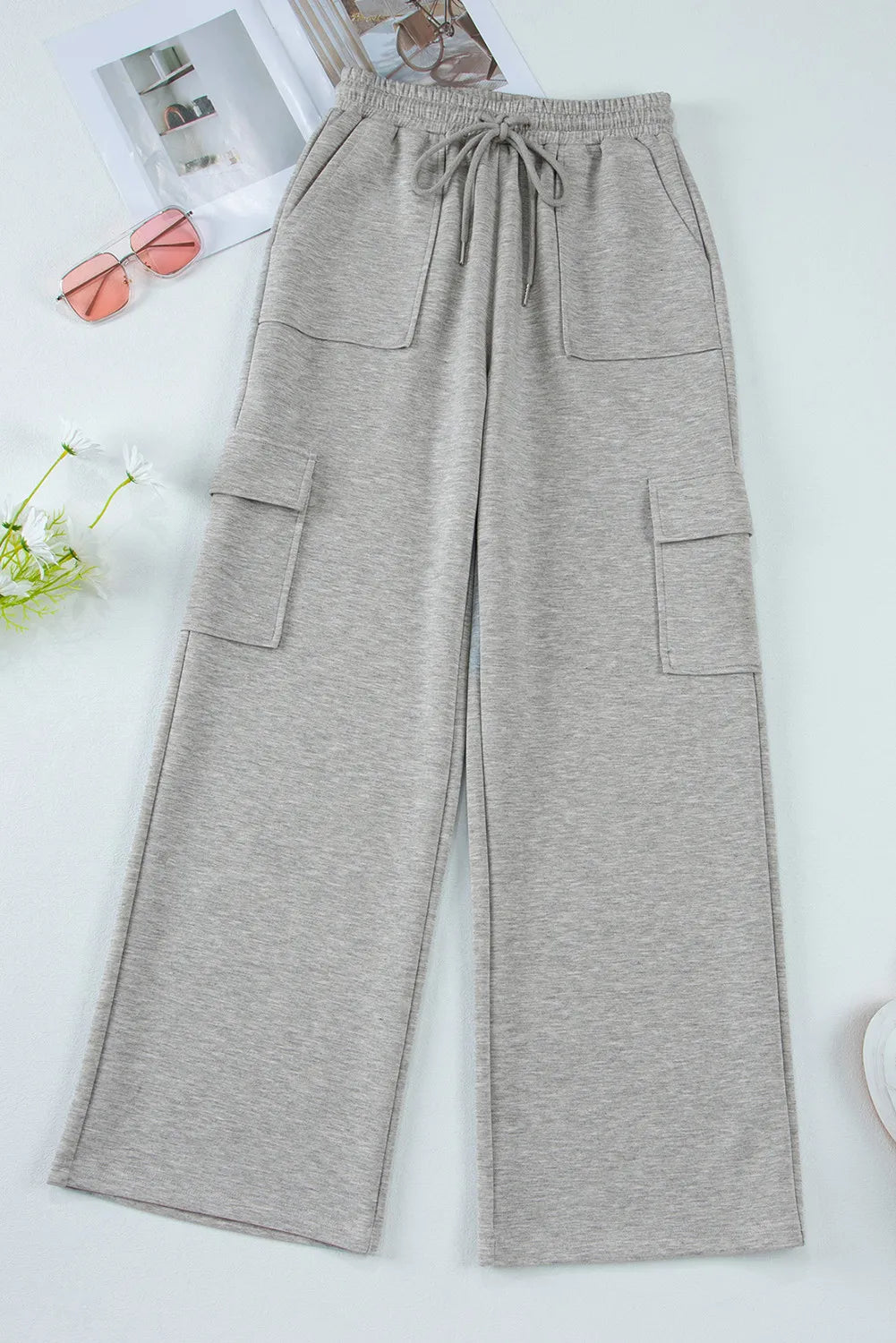 Drawstring Active Pants with Pockets - Angel Body