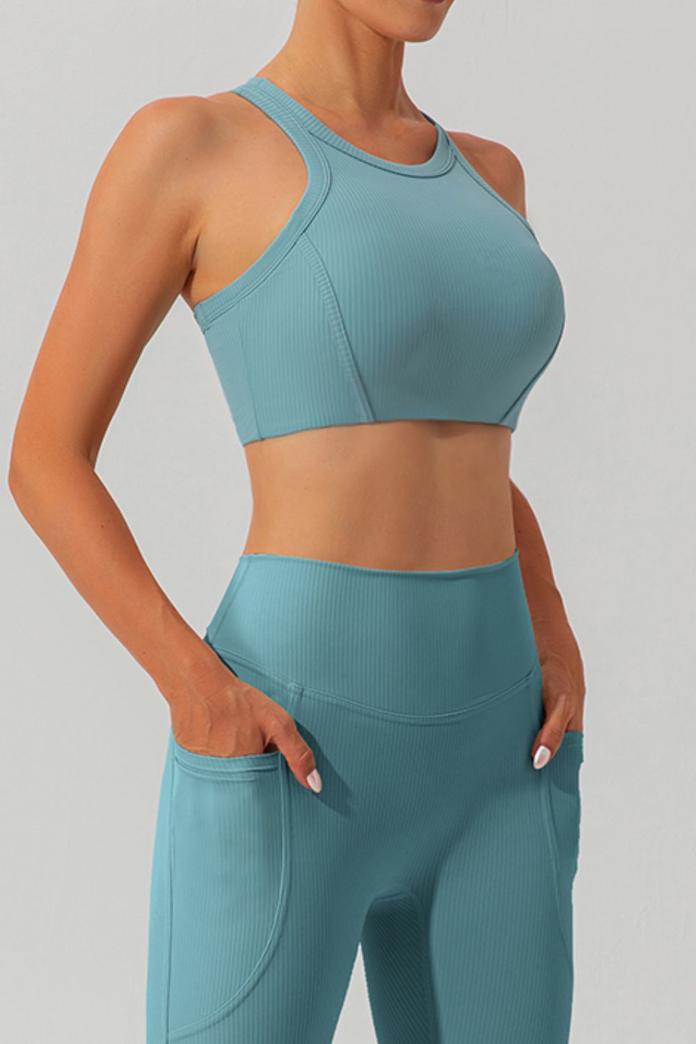 Round Neck Racerback Active Tank - Angel Body