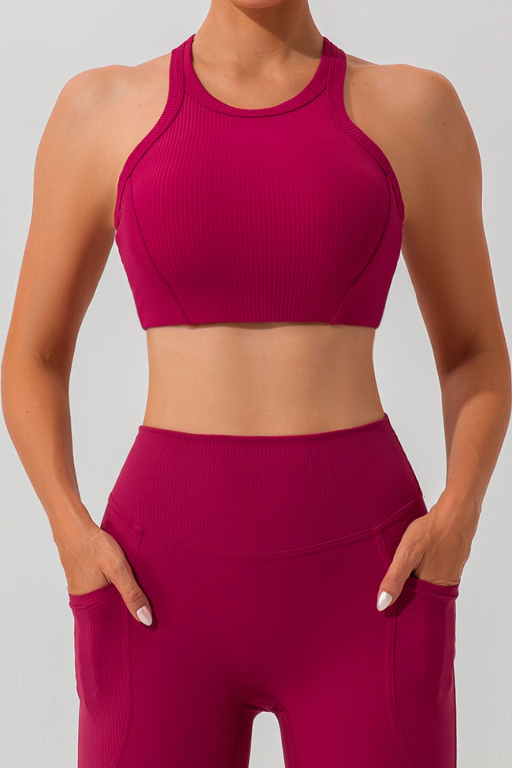 Round Neck Racerback Active Tank - Angel Body