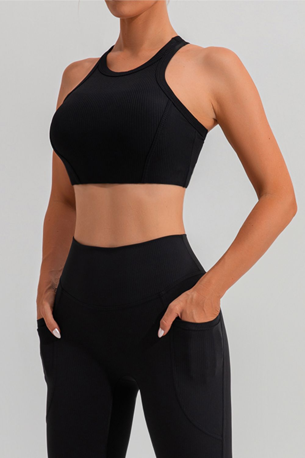 Round Neck Racerback Active Tank - Angel Body