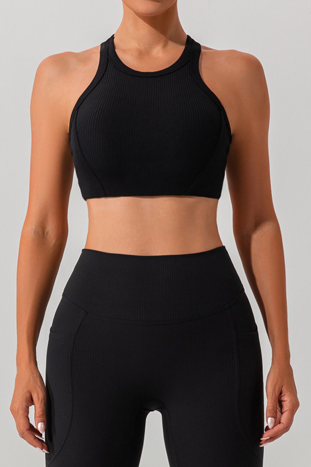 Round Neck Racerback Active Tank - Angel Body