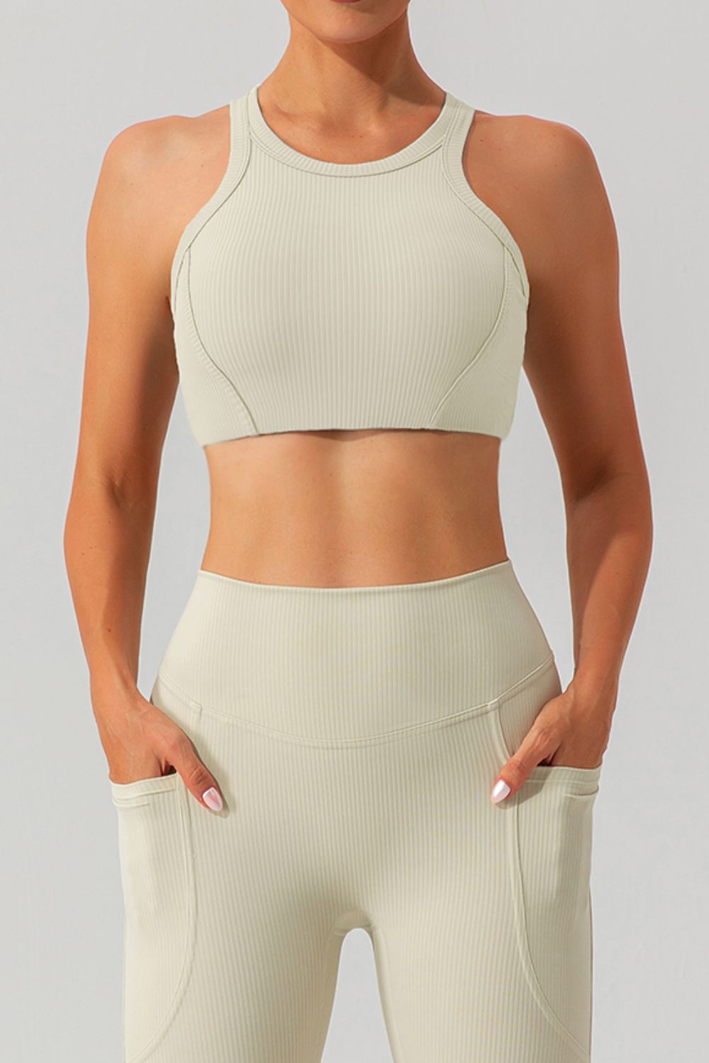 Round Neck Racerback Active Tank - Angel Body