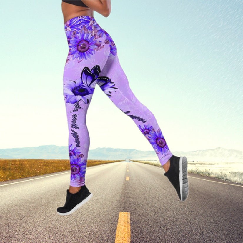 Autumn Butterfly High Waist Yoga legging - Angel Body