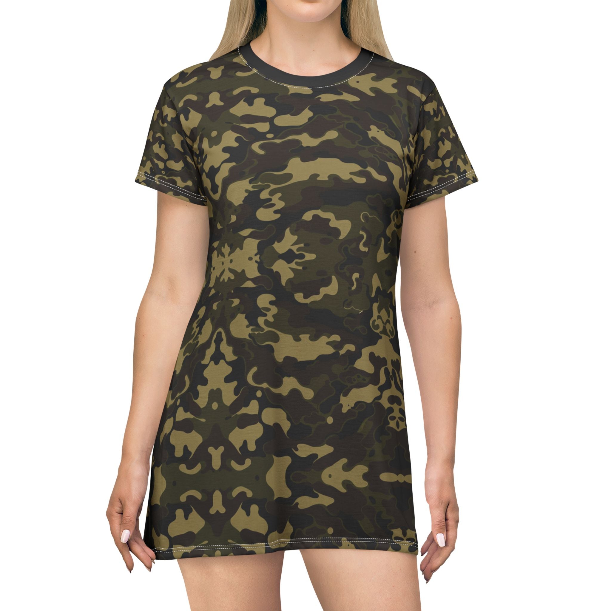 Camo T-Shirt Dress - Stylish and Comfortable Soft Casual Wear