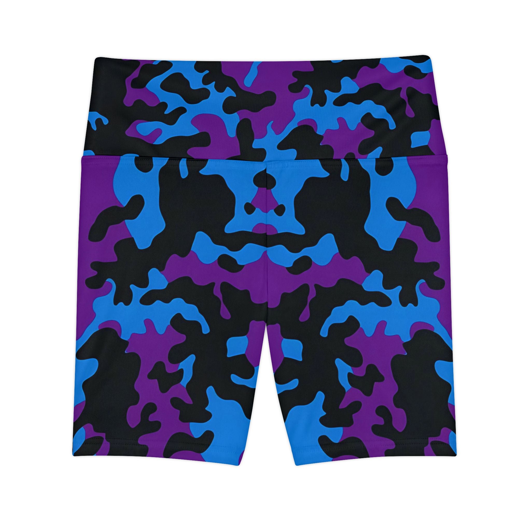 Vibrant Camo Women's Workout Shorts - High-Performance Activewear for Fitness Enthusiasts