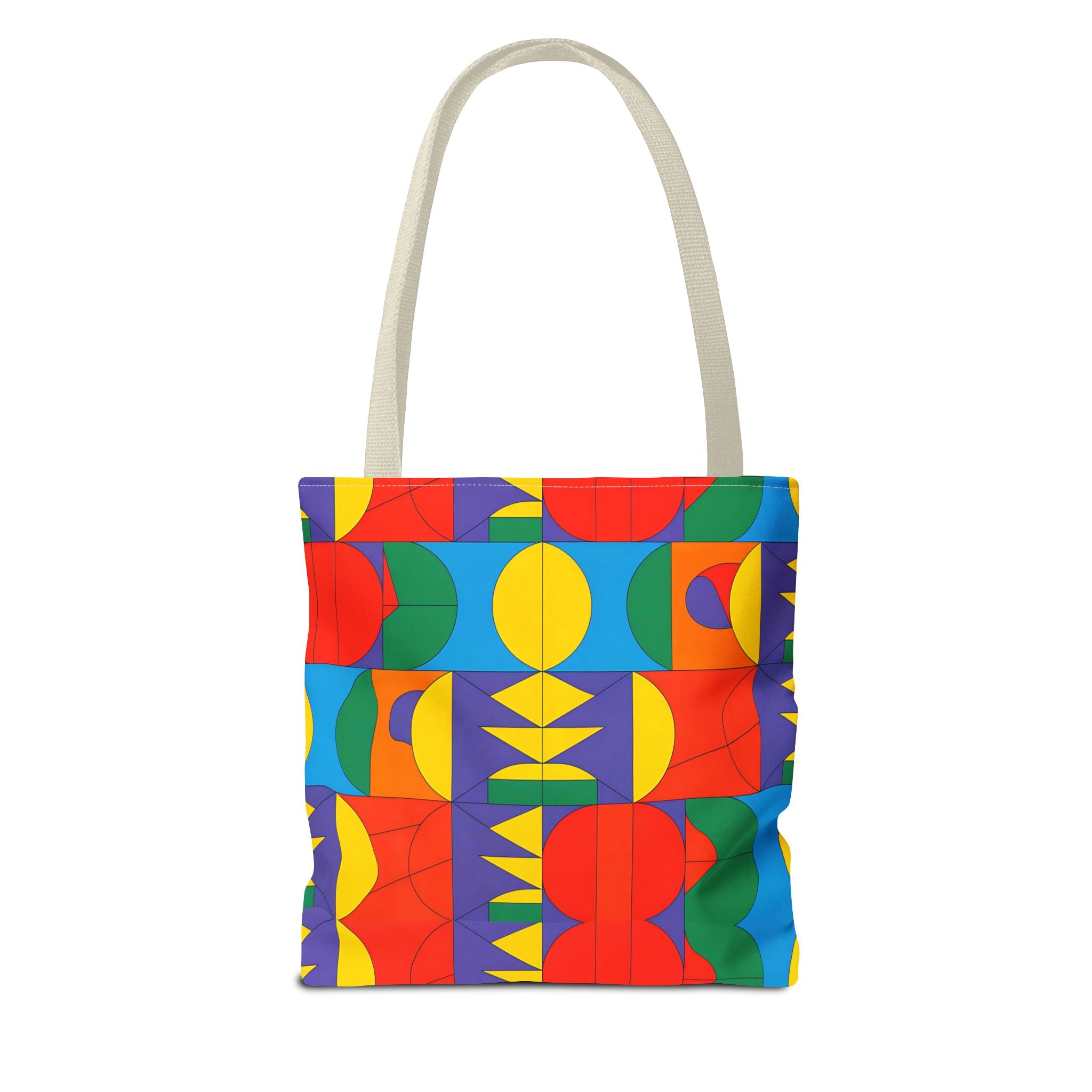 Colorful Geometric Tote Bag - Bold Patterns for Everyday Use