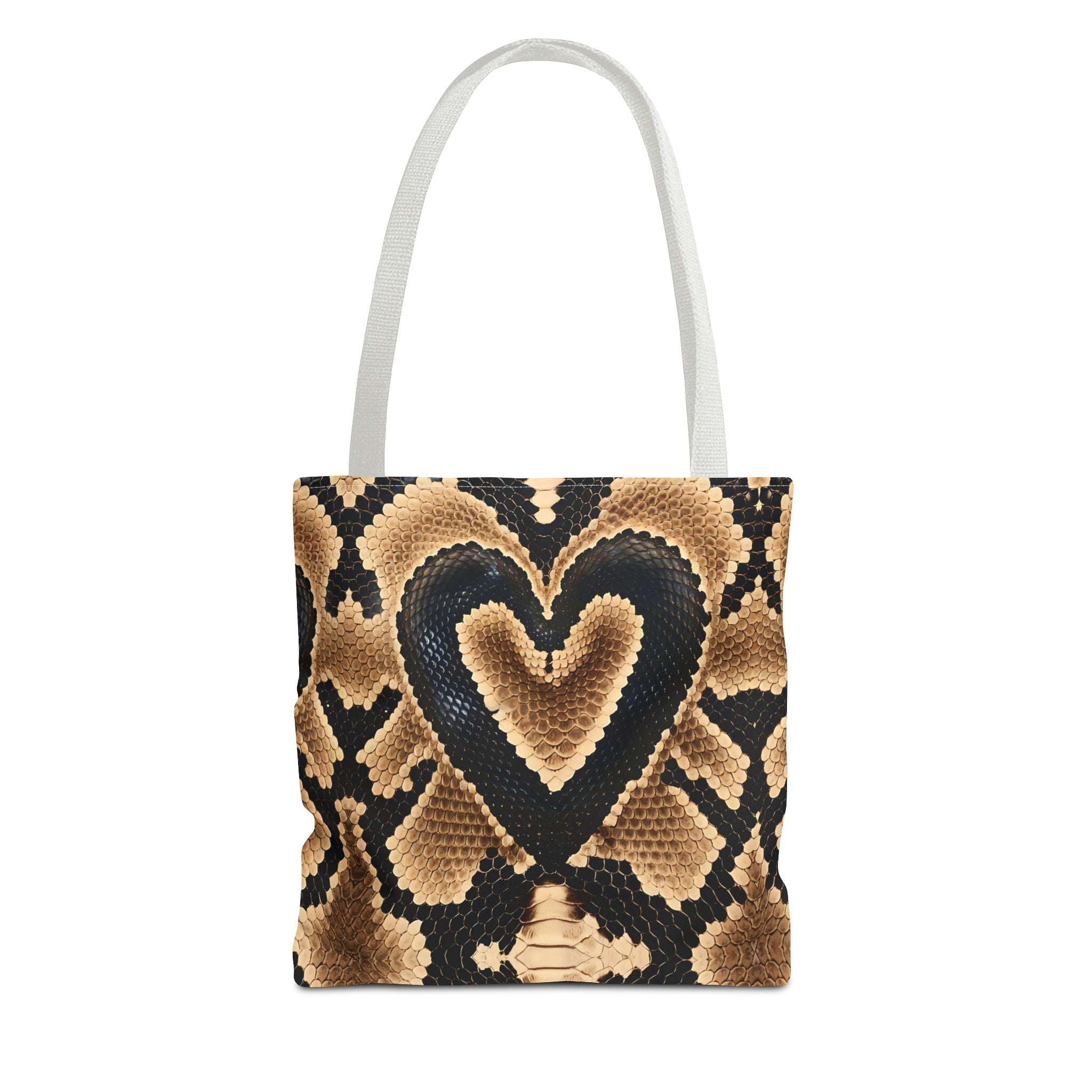 Heart Snake Print Tote Bag - Stylish and Unique for Everyday Use