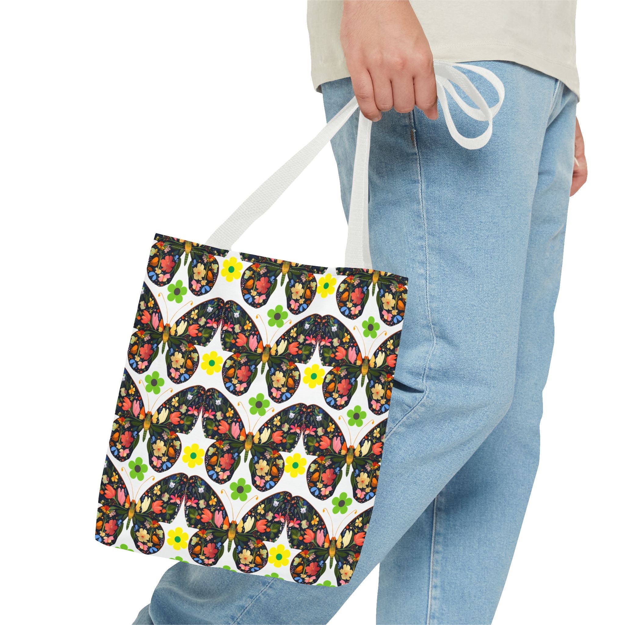 Floral Butterfly Tote Bag - Perfect for Spring Outings and Everyday Use