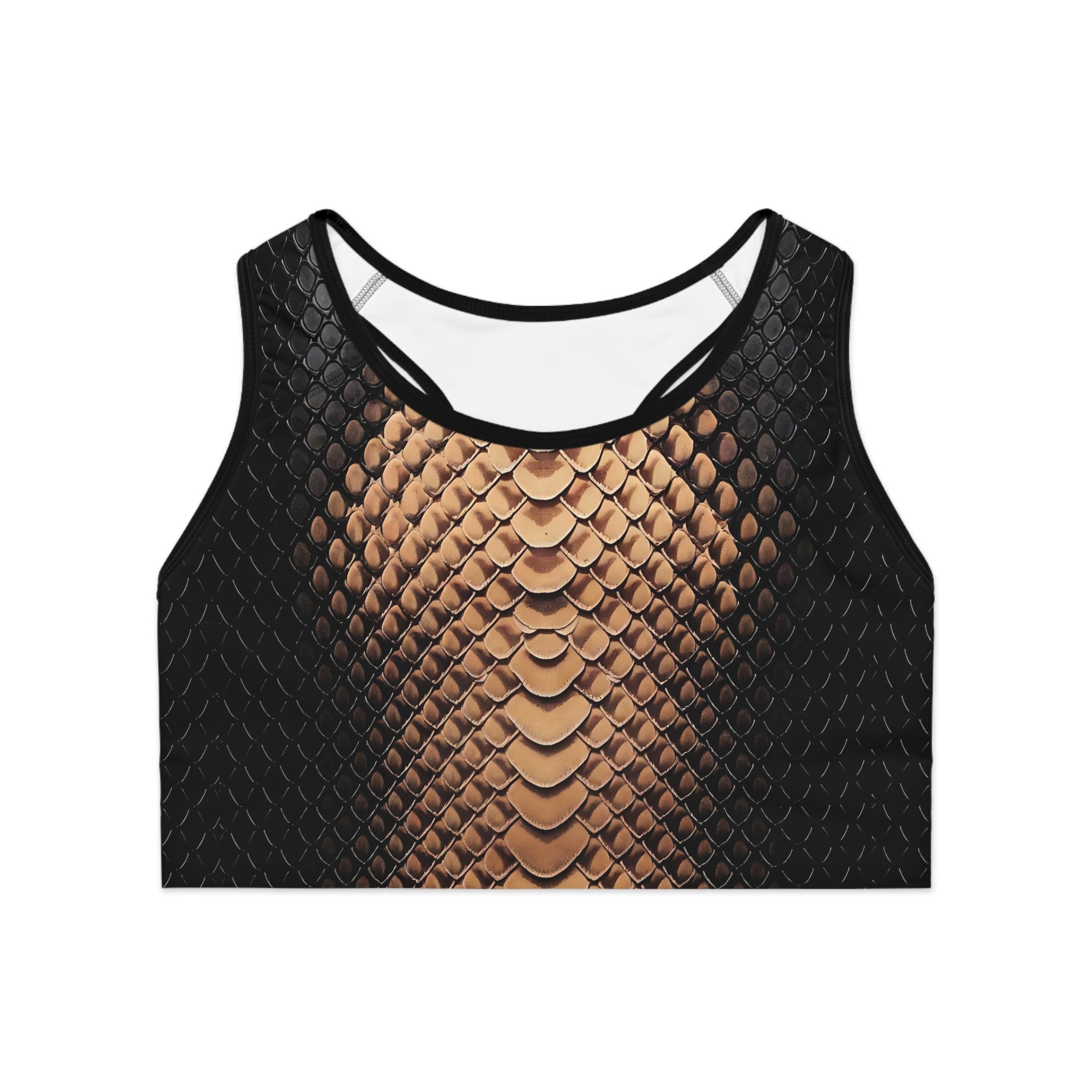 Stylish Snakeskin Sports Bra | Trendy Activewear for Fitness Lovers