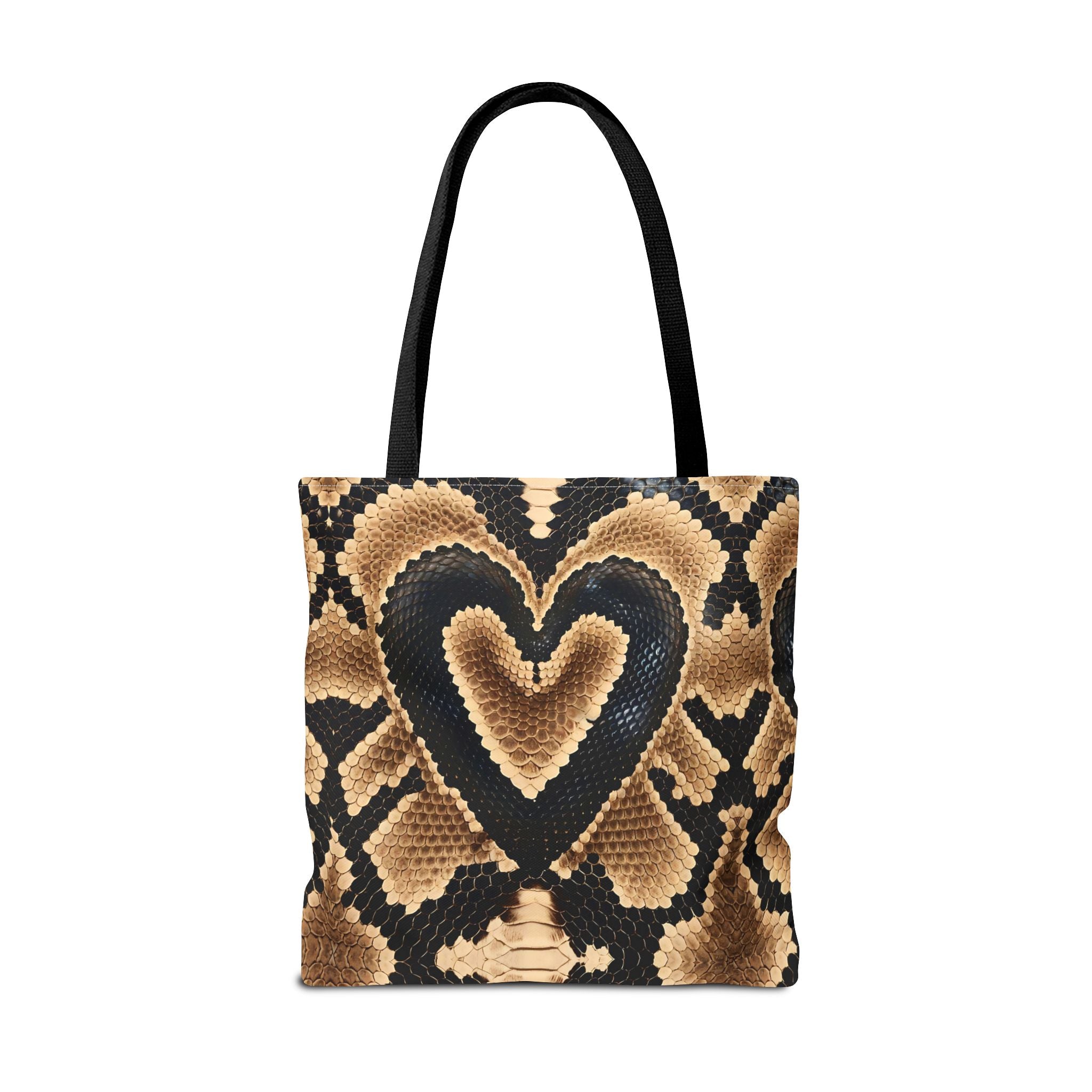 Heart Snake Print Tote Bag - Stylish and Unique for Everyday Use